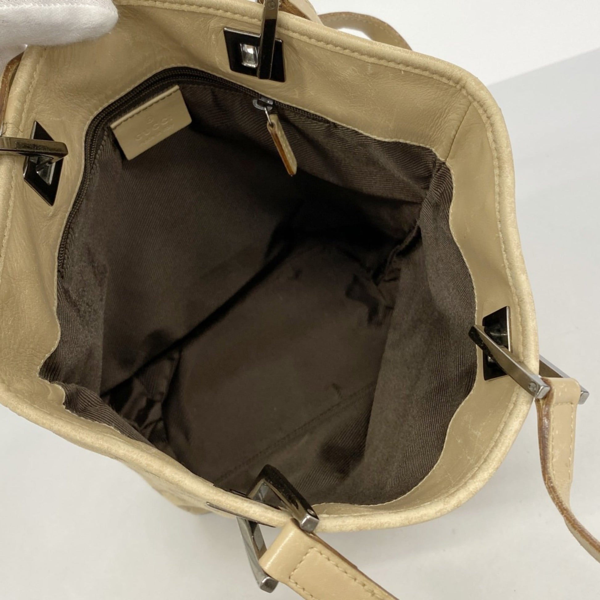 Gucci Beige Canvas Tote Bag