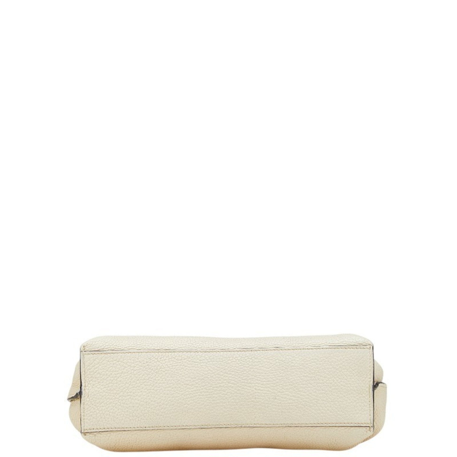 Gucci White Leather Handbag Shoulder Bag