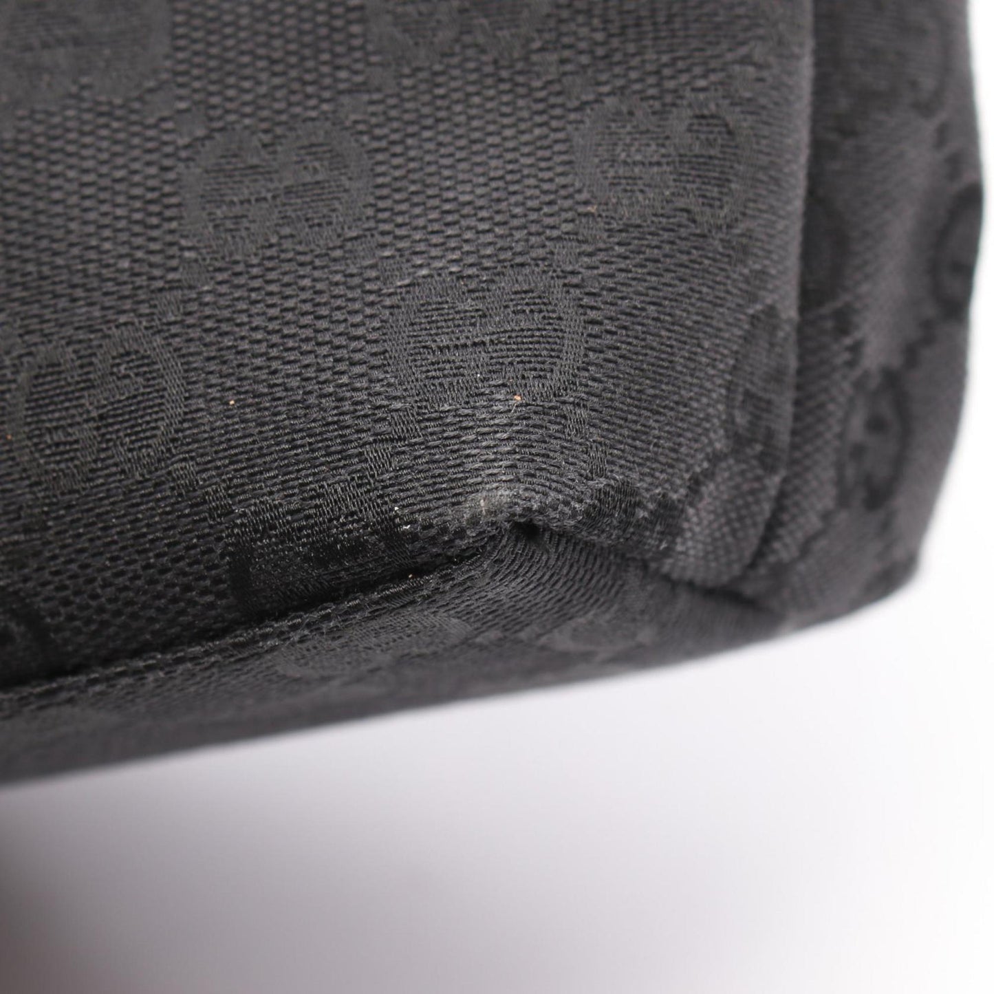 Gucci Gg Canvas Black Gg Canvas Leather Handbag