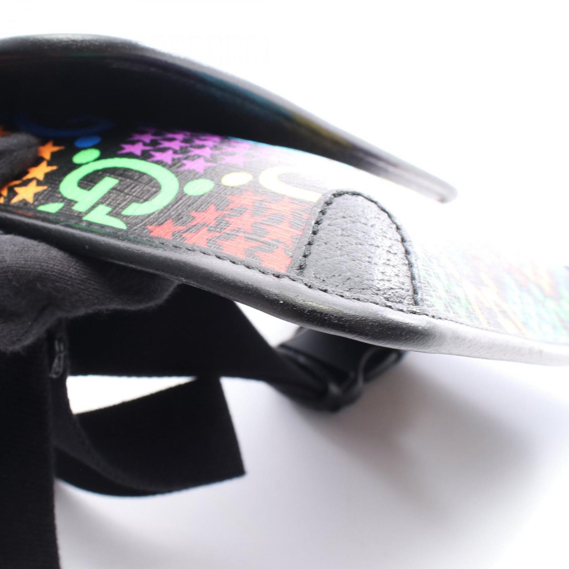 Gucci Black Multi-Color Coated Canvas Fanny Pack