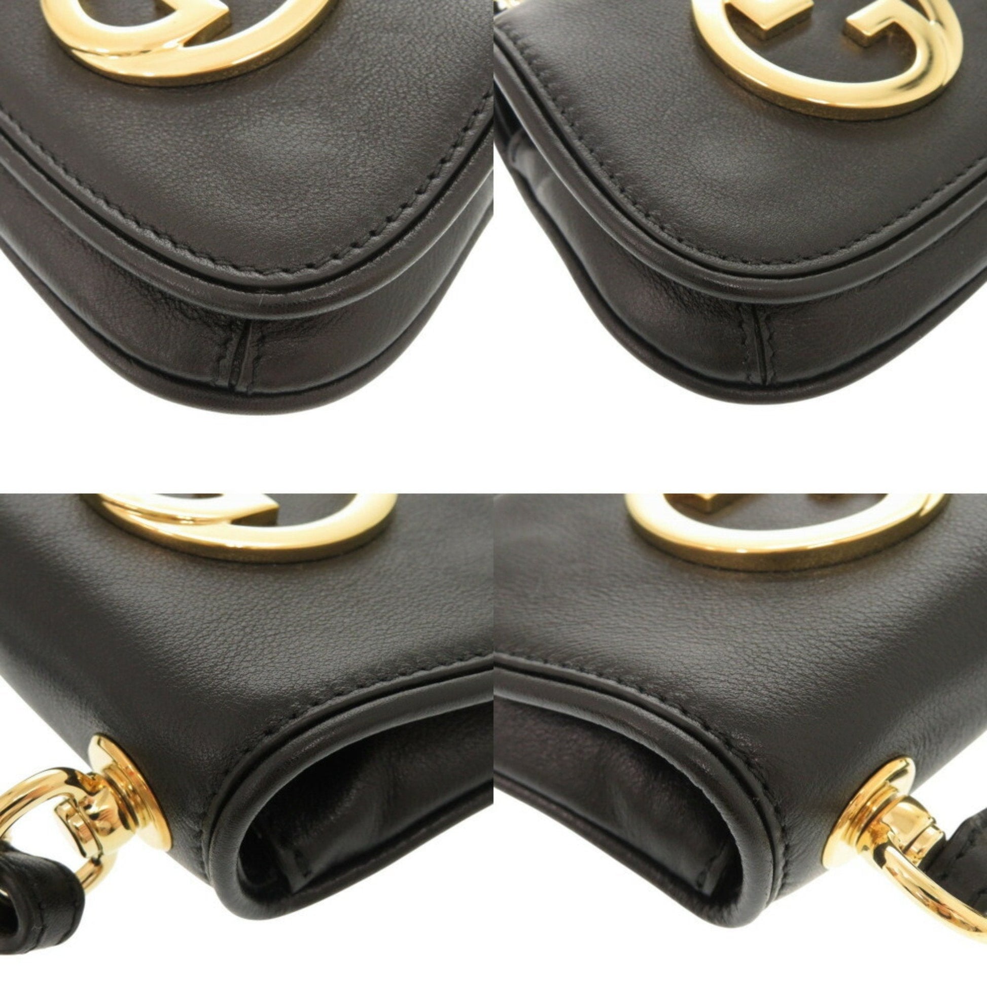 Gucci Black Leather Pouch Shoulder Bag
