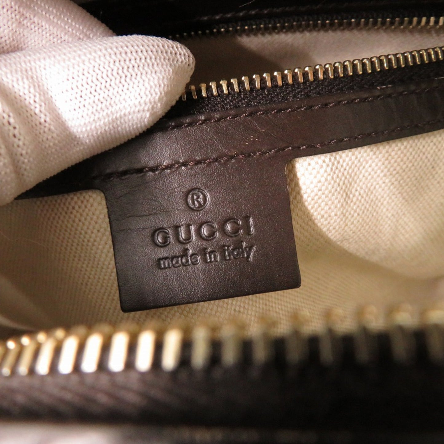 Gucci Beige Gg Canvas Handbag