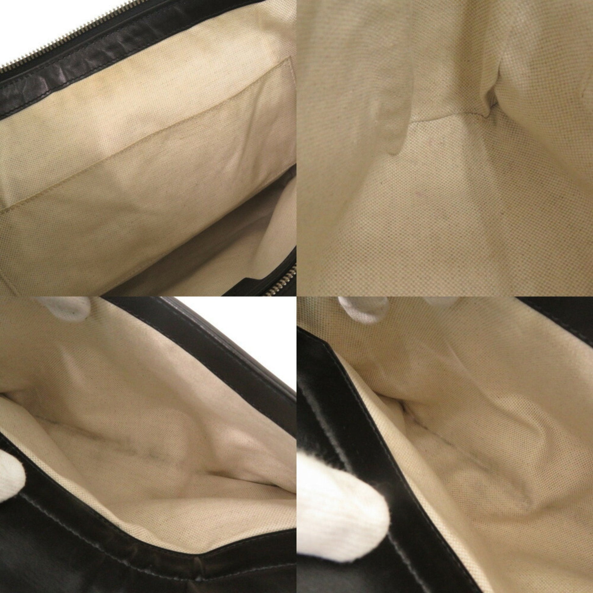 Gucci Black Gg Leather Embossed Leather Messenger Bag Shoulder Bag