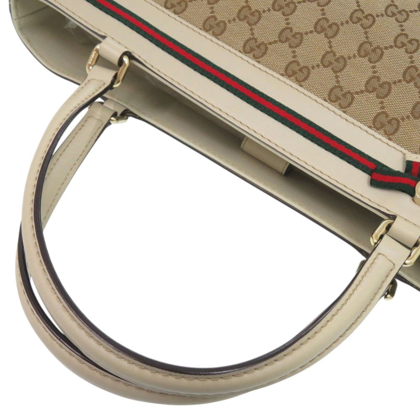 Gucci Beige Gg Canvas Tote Bag