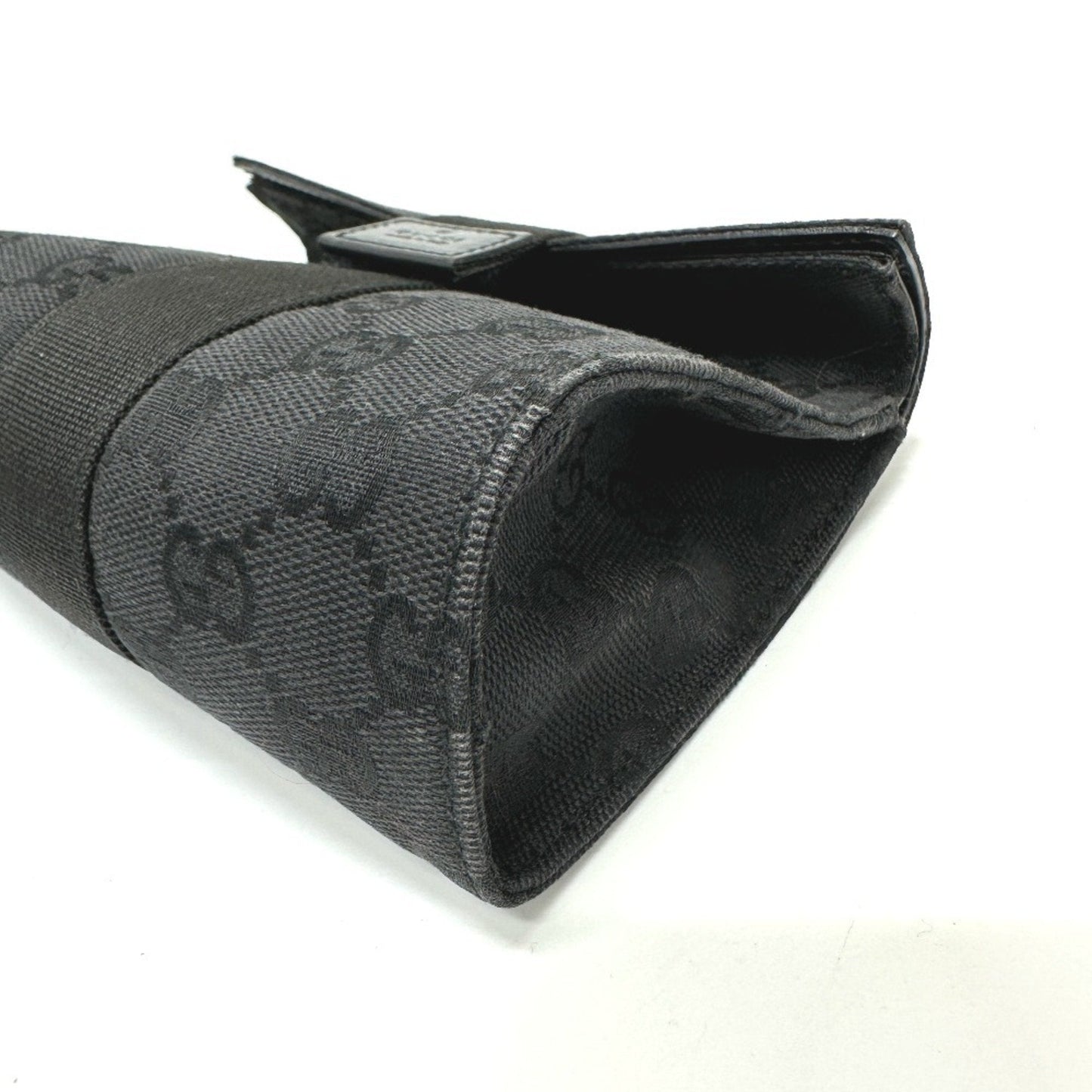 Gucci Black Gg Canvas Pouch