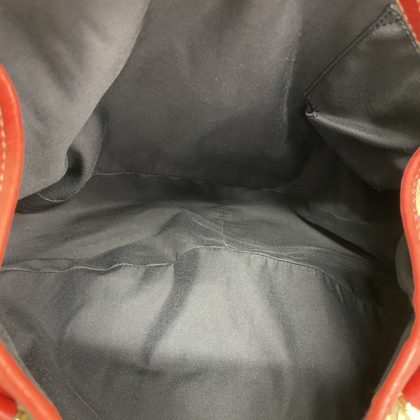 Gucci Beige Navy Red Color Canvas Tote Bag