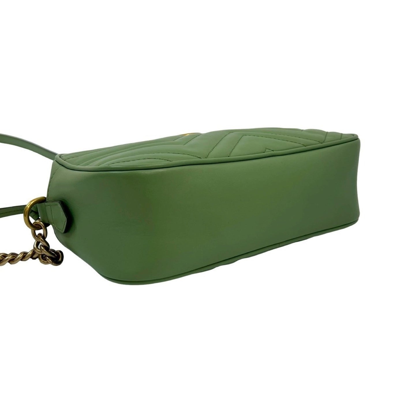 Gucci Green Leather Pochette Shoulder Bag