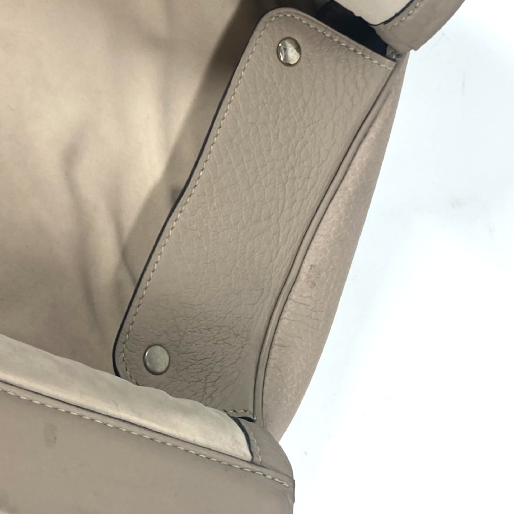 Hermes Equi Grayish Clutch Bag Leather