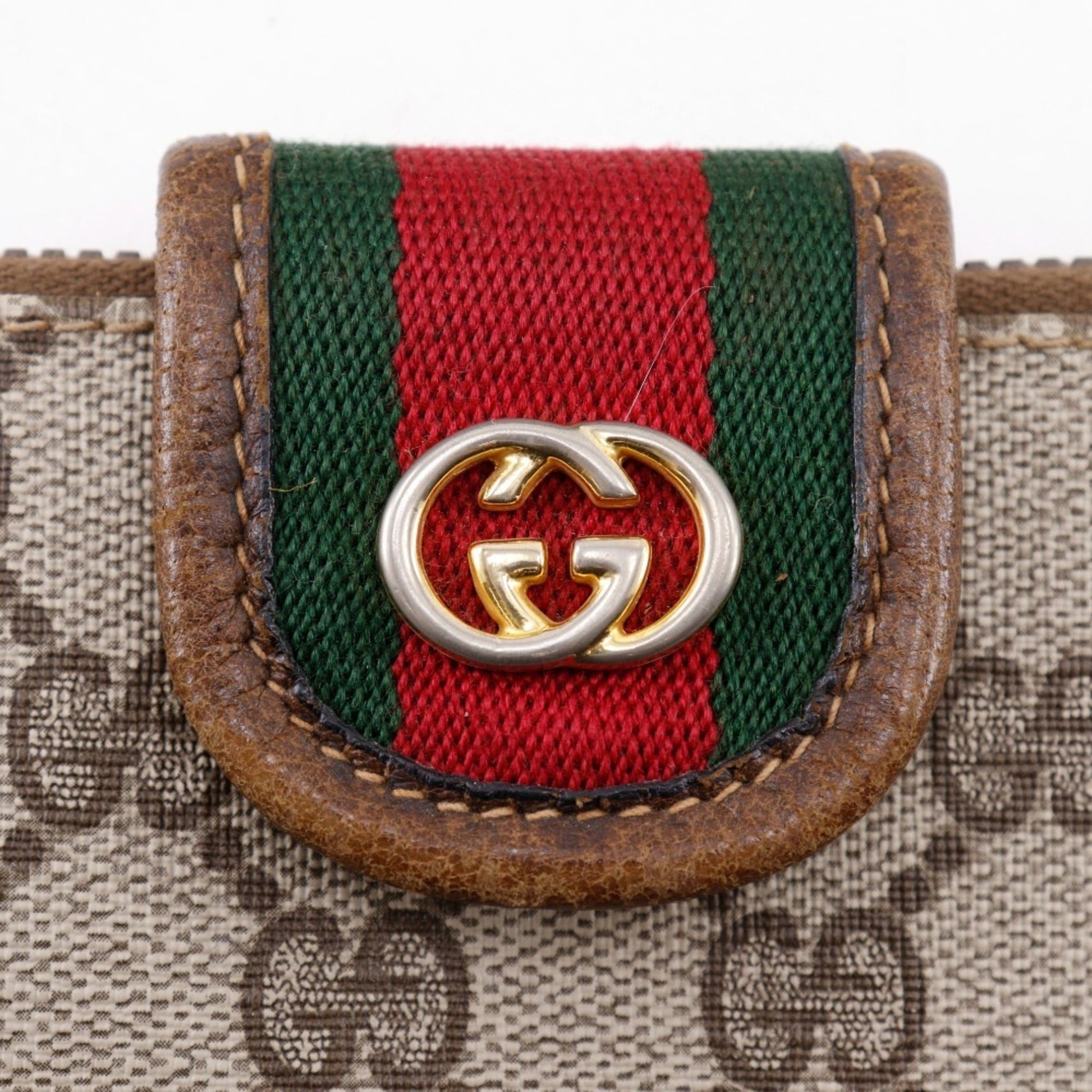 Gucci Sherry Line Brown Pvc Handbag