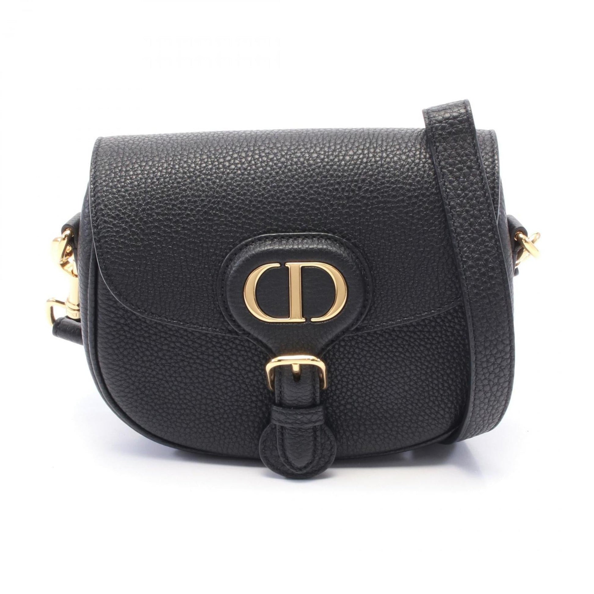 Dior Handbag Christian Shoulder Bag 23 Leather Black
