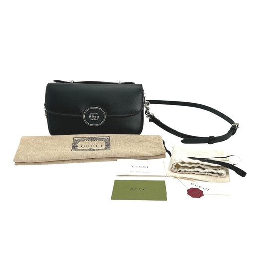 Gucci Black Leather Shoulder Bag