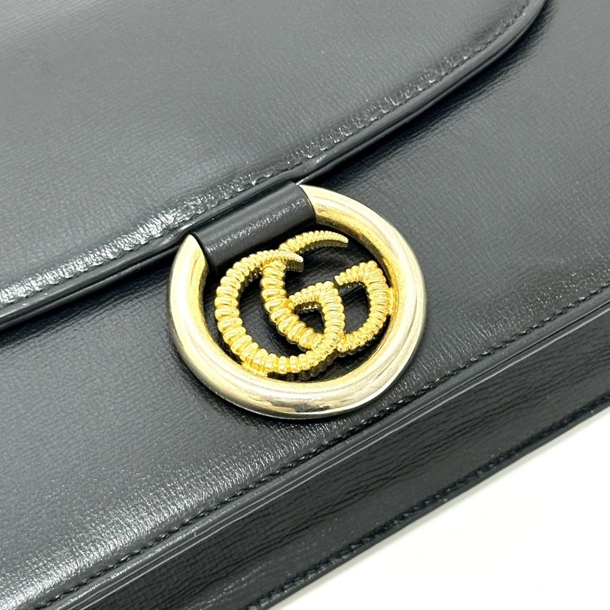 Gucci Black Leather Shoulder Bag
