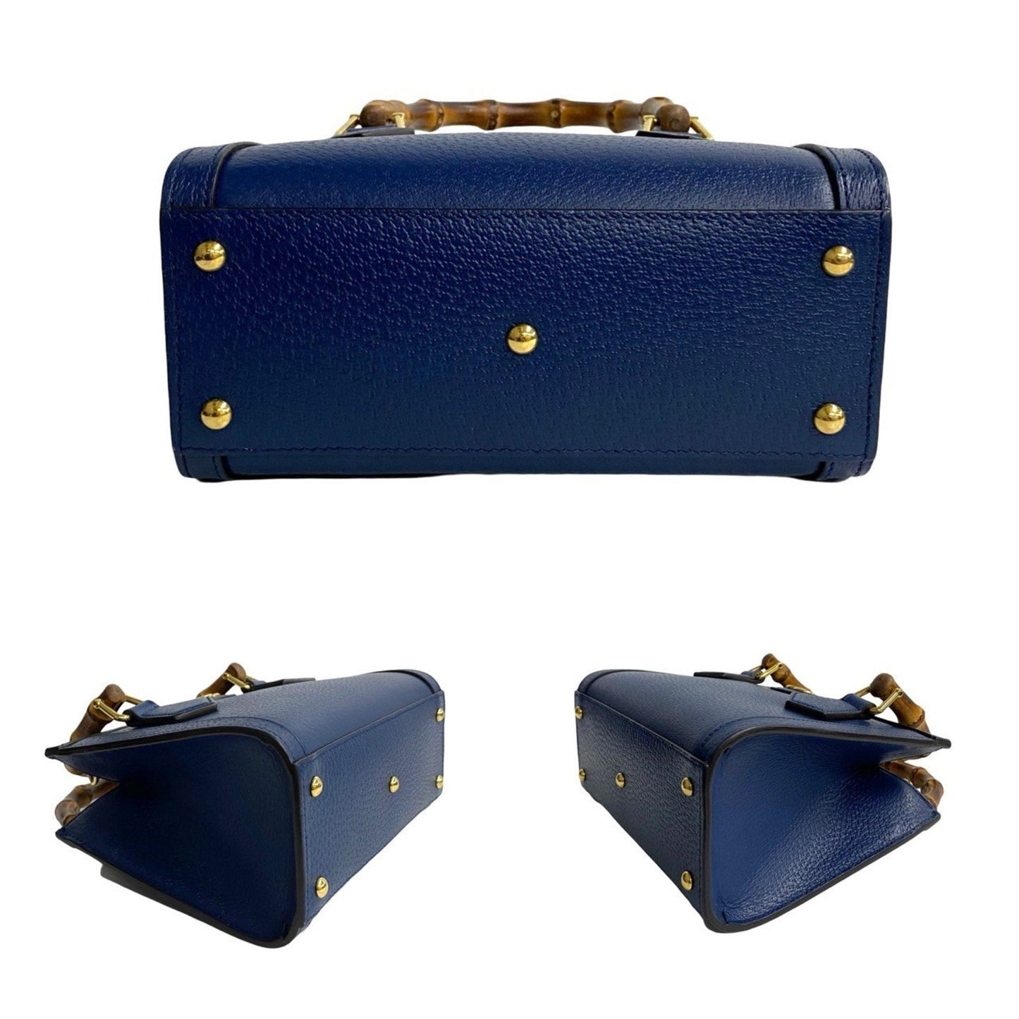 Gucci Navy Leather Handbag Shoulder Bag
