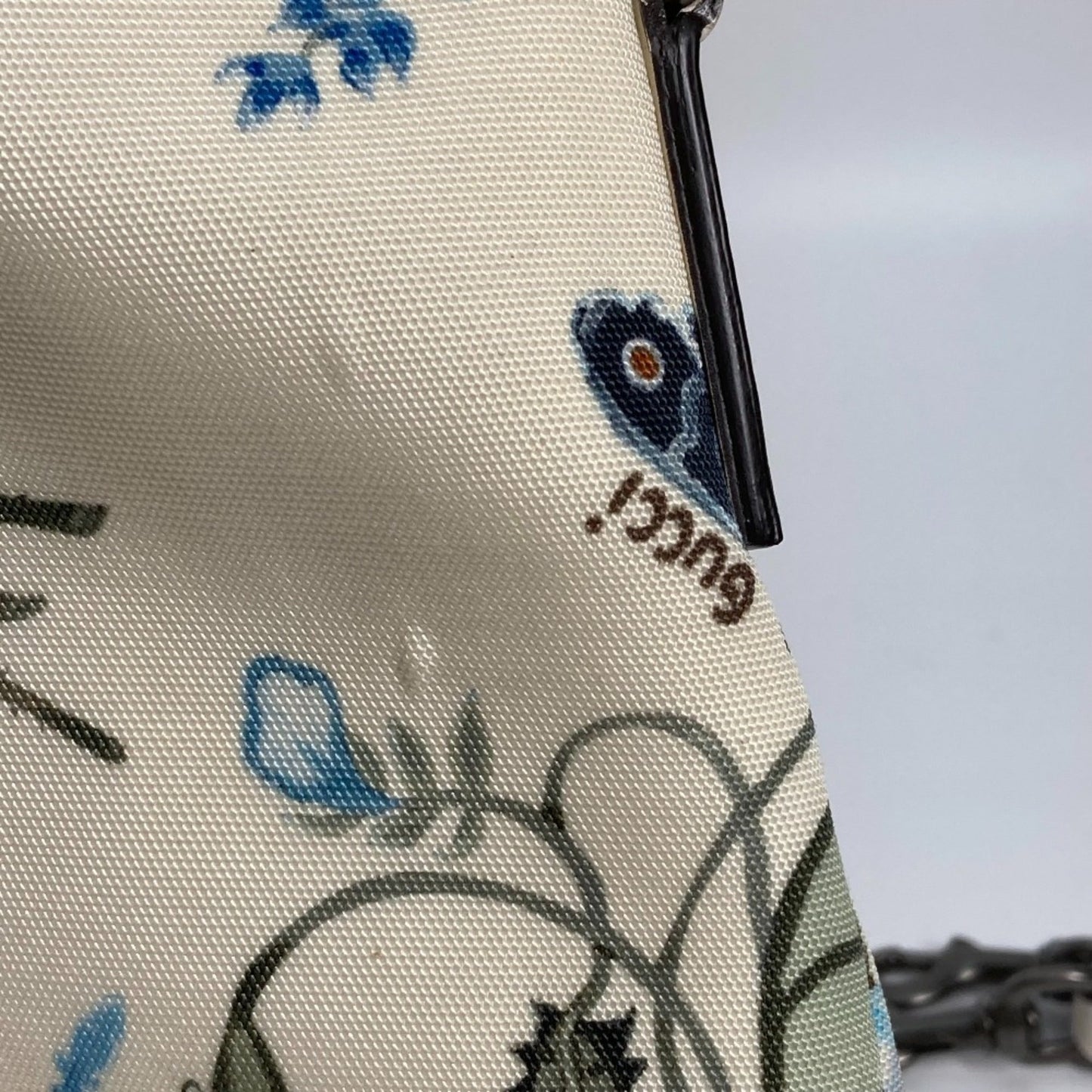 Gucci Ivory Multi-Color Leather Pvc Shoulder Bag Tote Bag