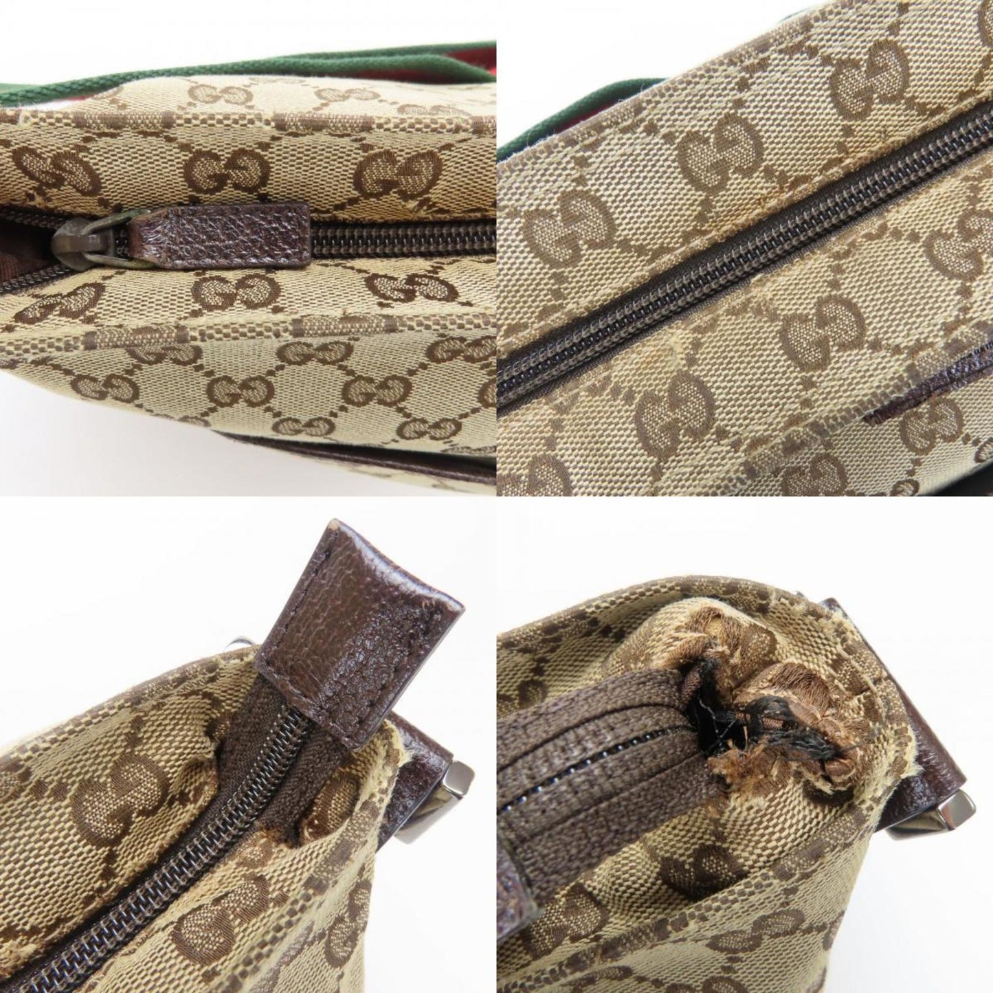 Gucci Beige Gg Canvas Shoulder Bag