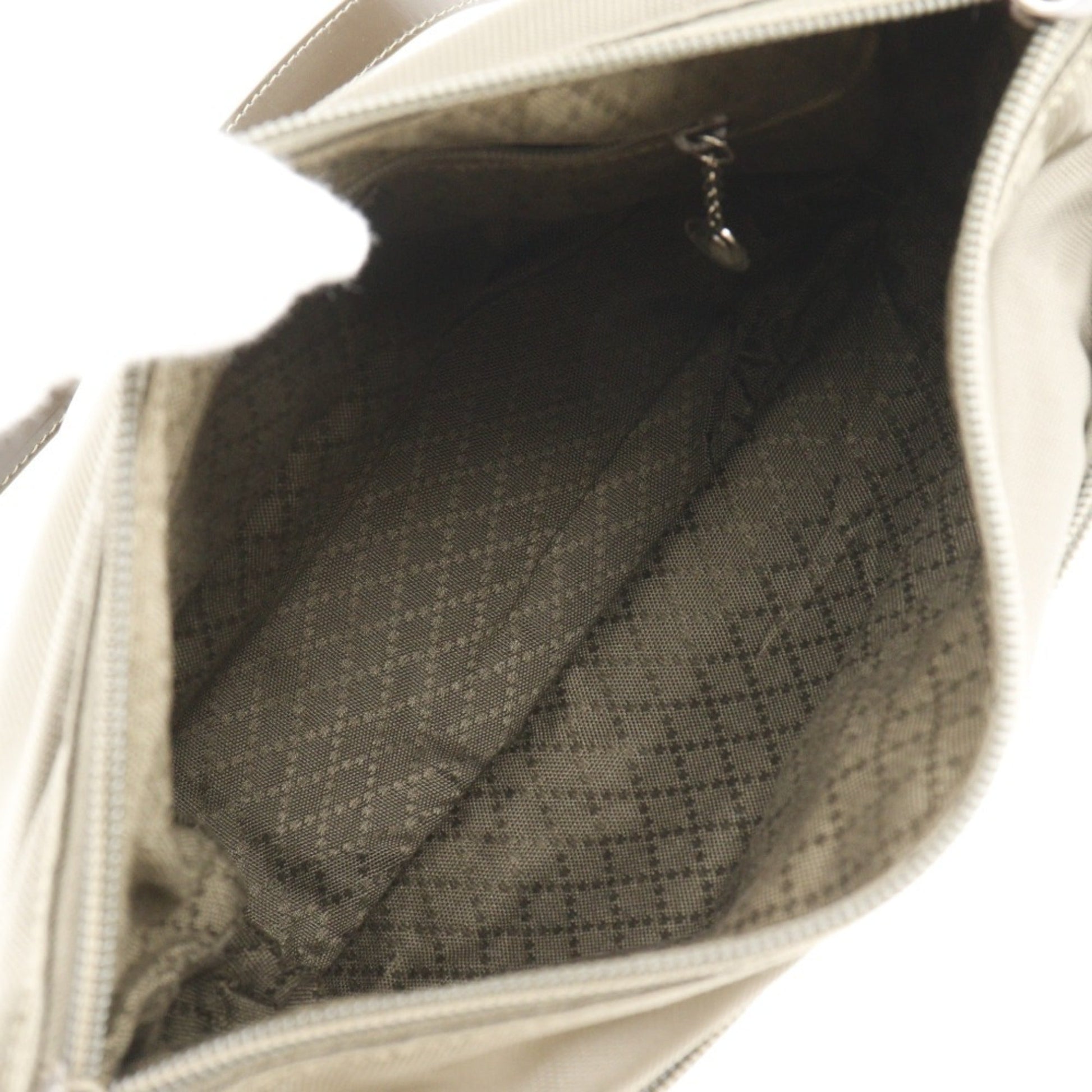 Gucci Khaki Nylon Canvas Shoulder Bag