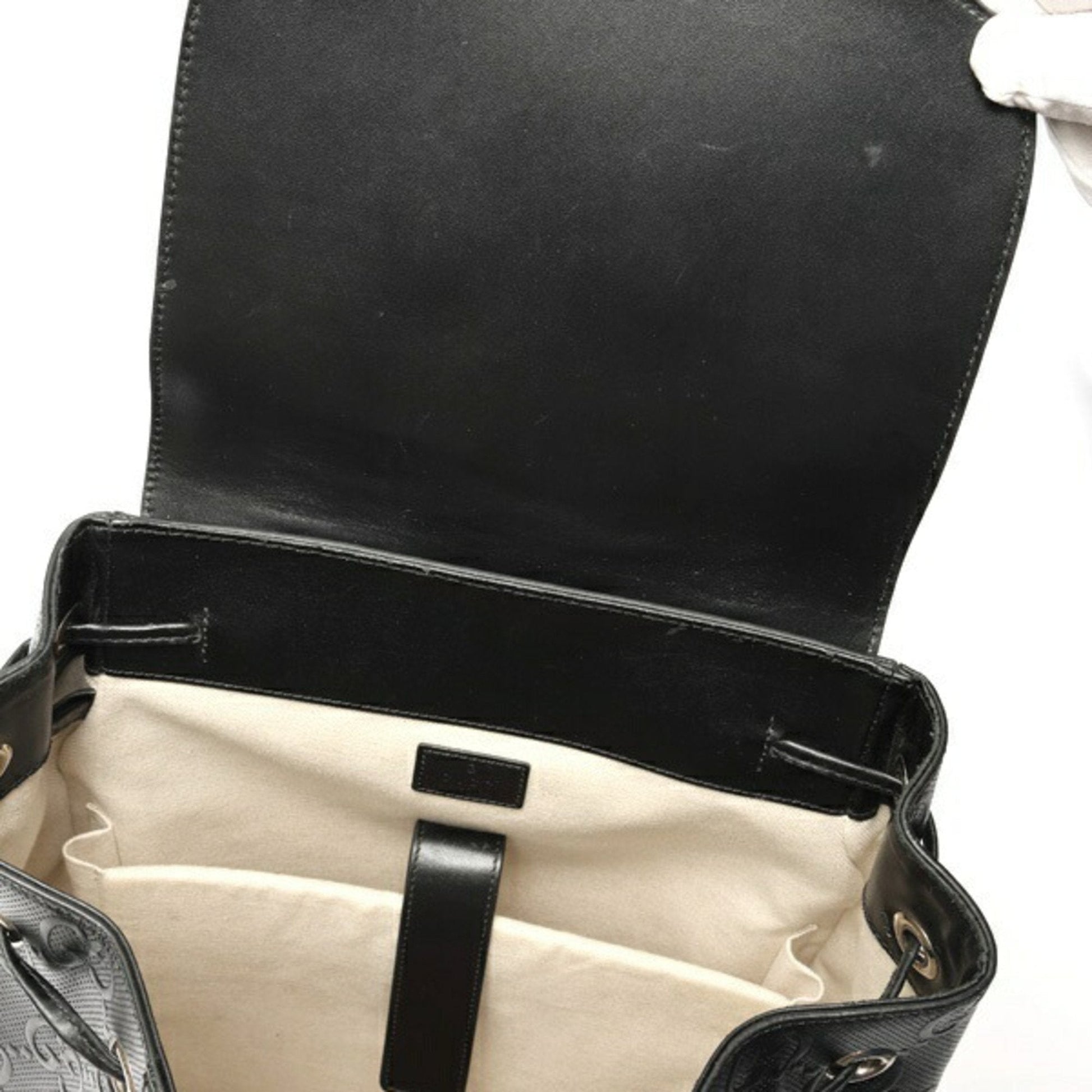 Gucci Black Leather Backpack