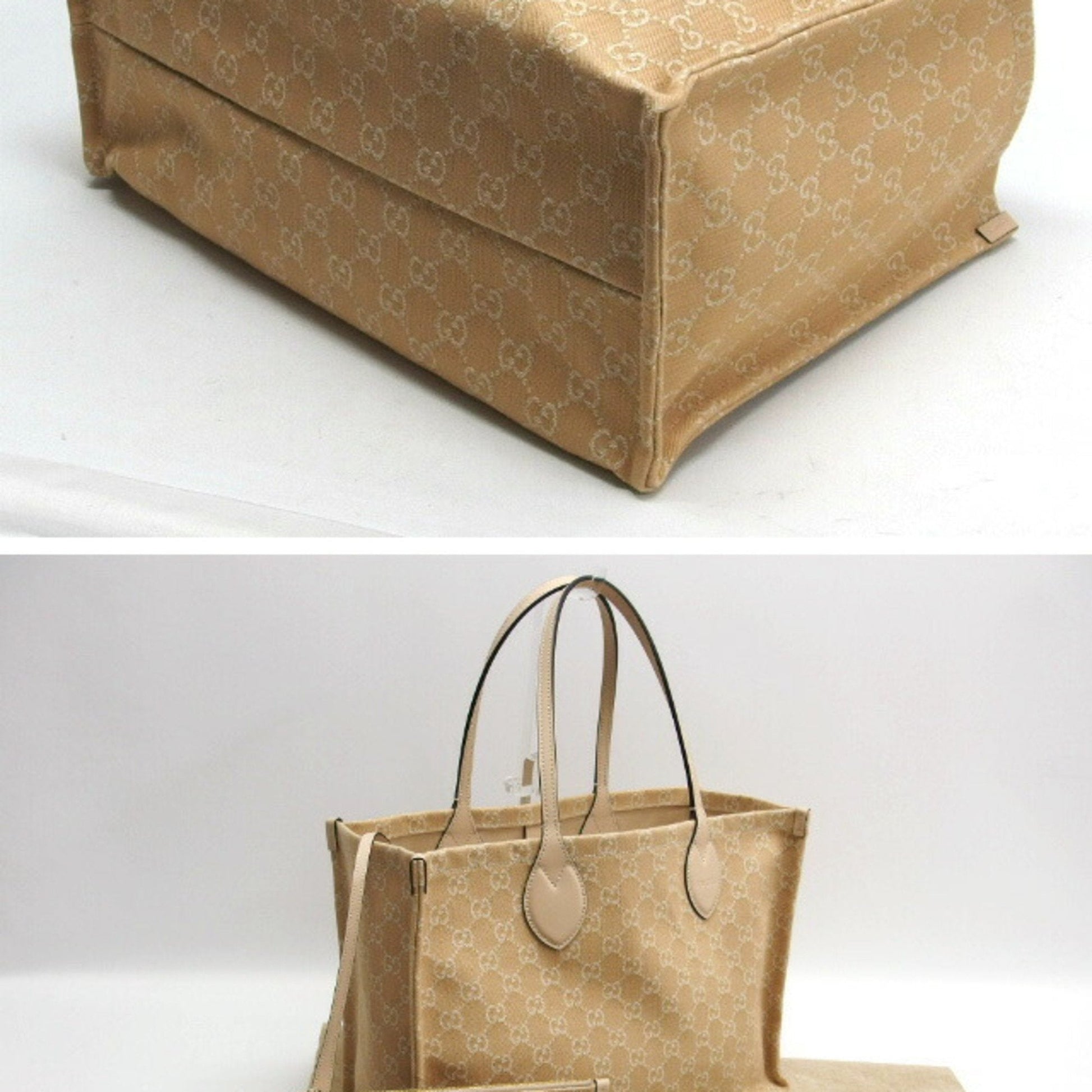 Gucci Ophidia Beige Canvas Handbag Tote Bag