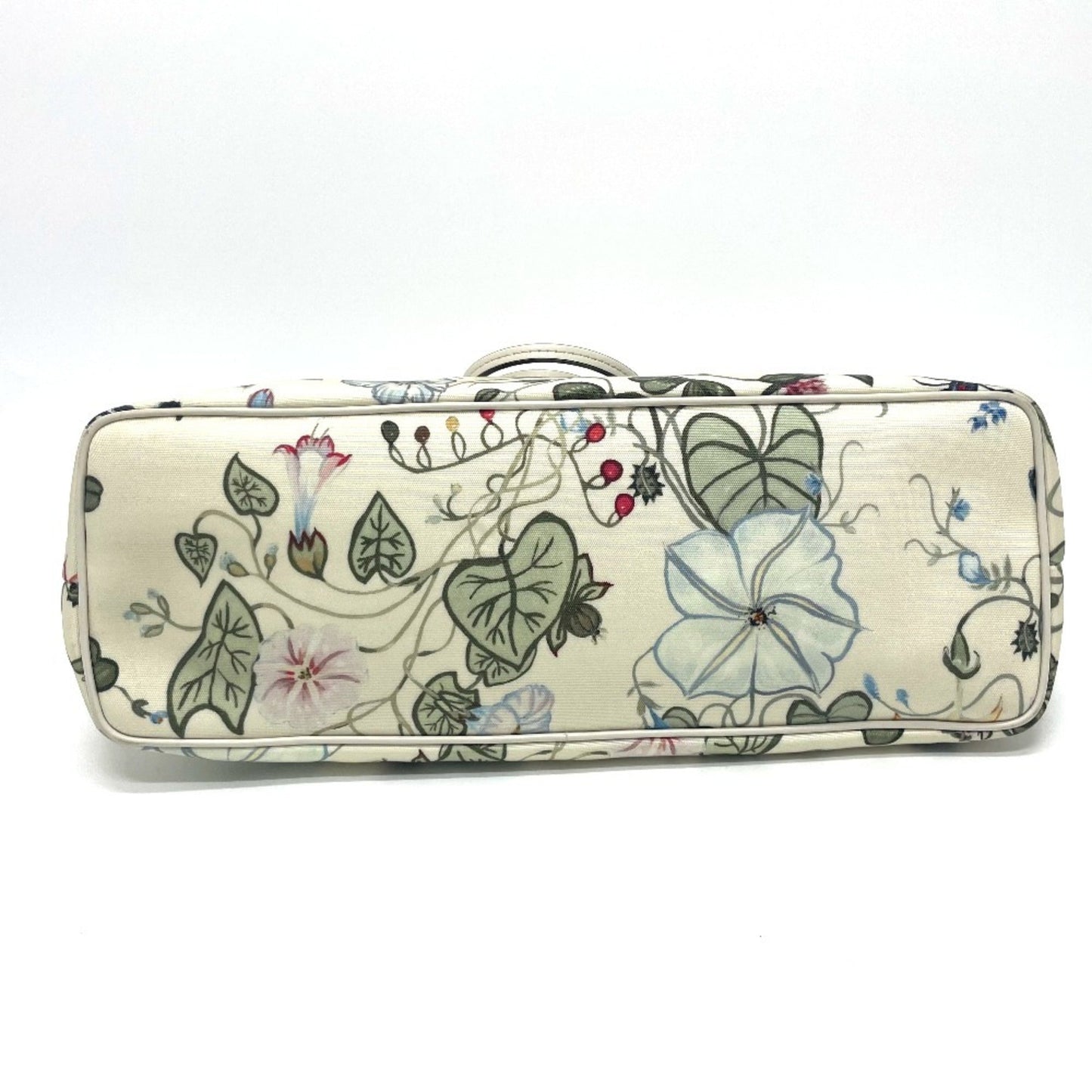 Gucci Ivory Multi-Color Leather Pvc Shoulder Bag Tote Bag
