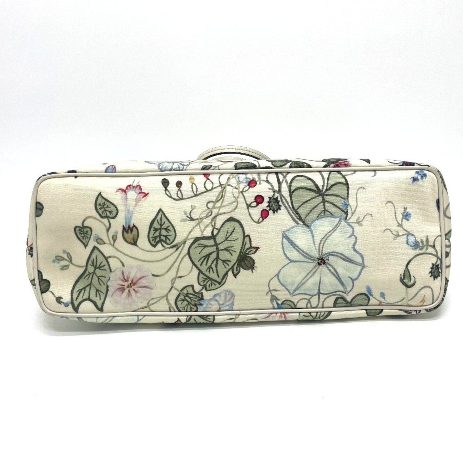 Gucci Ivory Multi-Color Leather Pvc Shoulder Bag Tote Bag