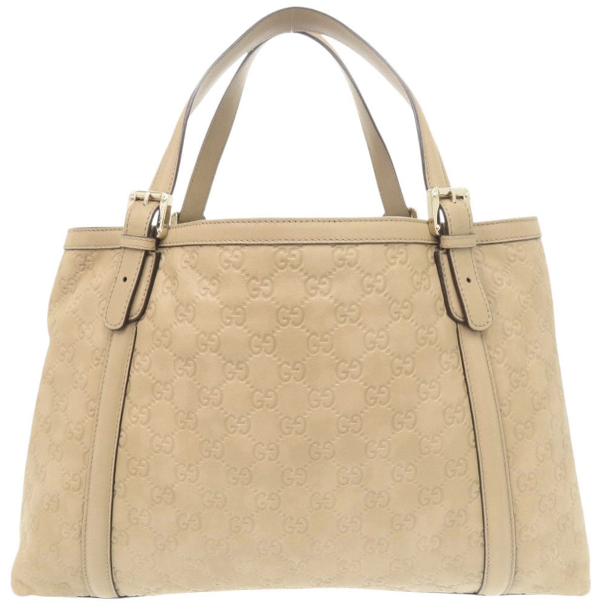 Gucci Beige Leather Handbag Tote Bag