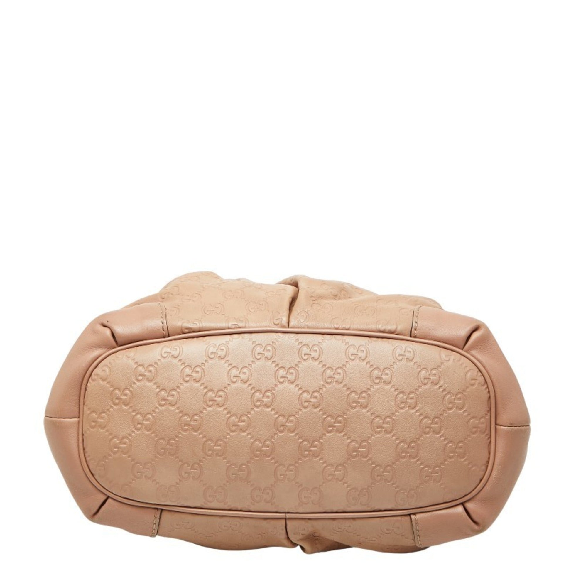 Gucci Beige Pink Canvas Leather Handbag Shoulder Bag