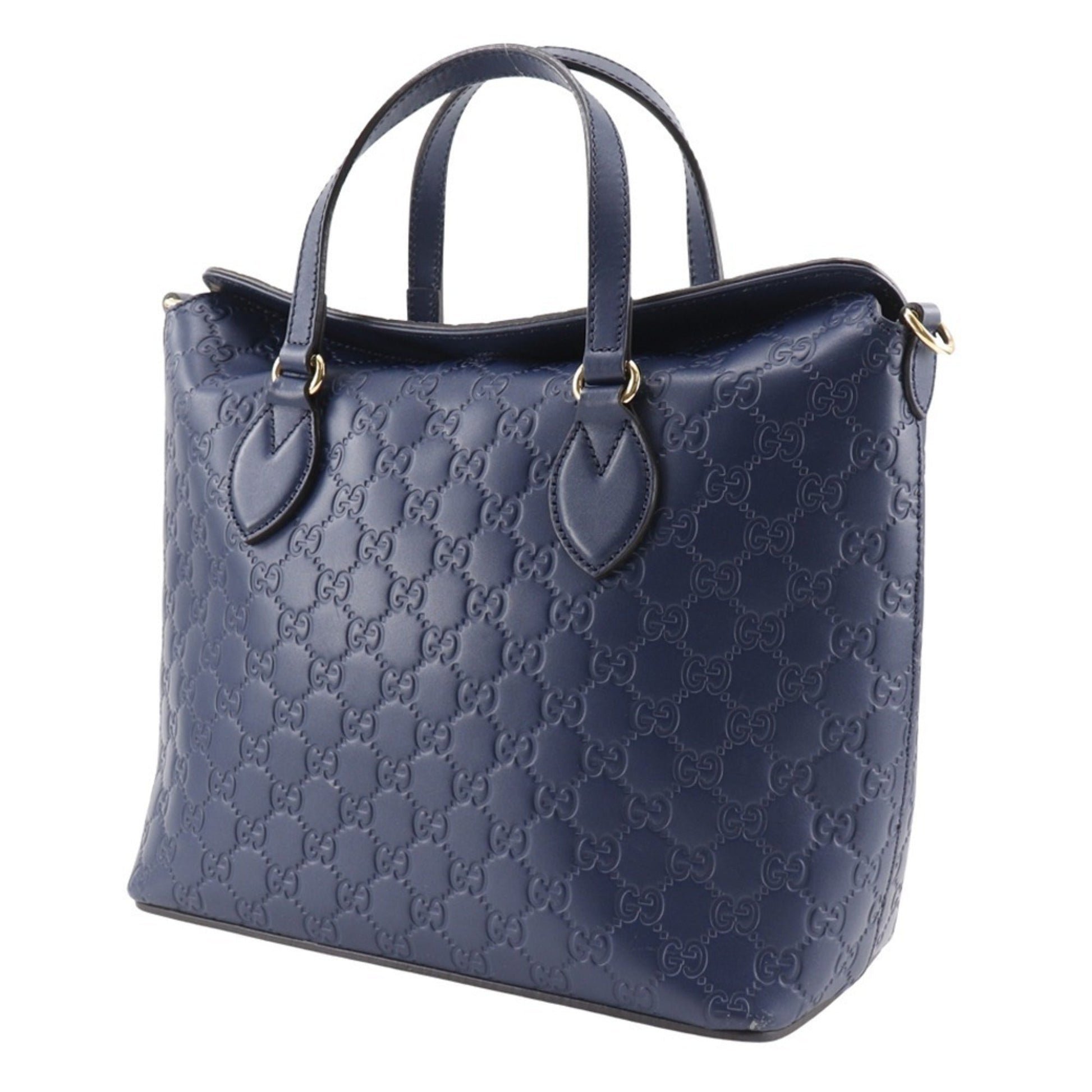 Gucci Navy Leather Handbag
