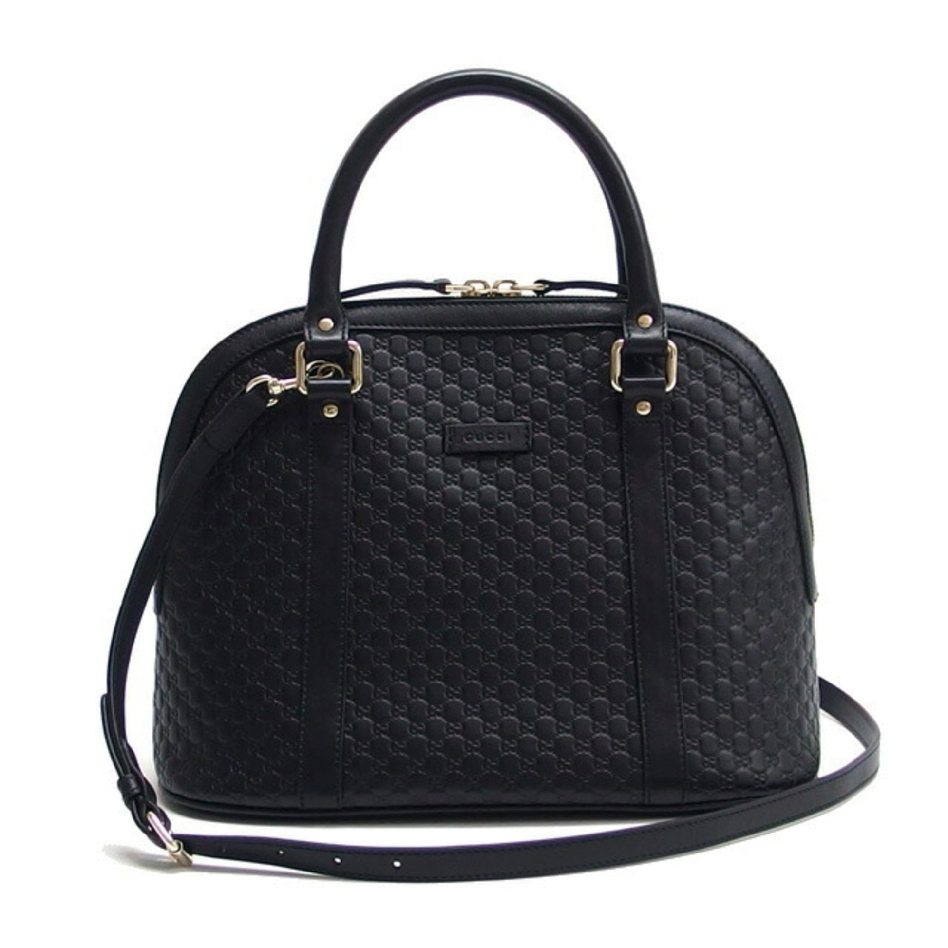 Gucci Microguccissima Black Leather Handbag Shoulder Bag
