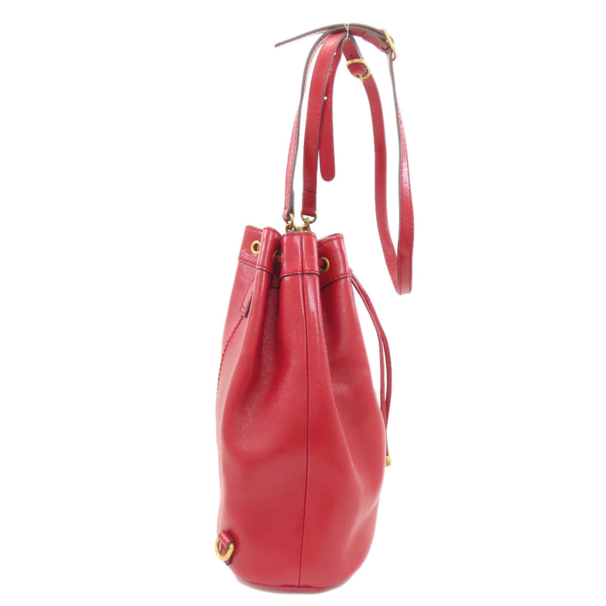 Gucci Red Color Leather Shoulder Bag