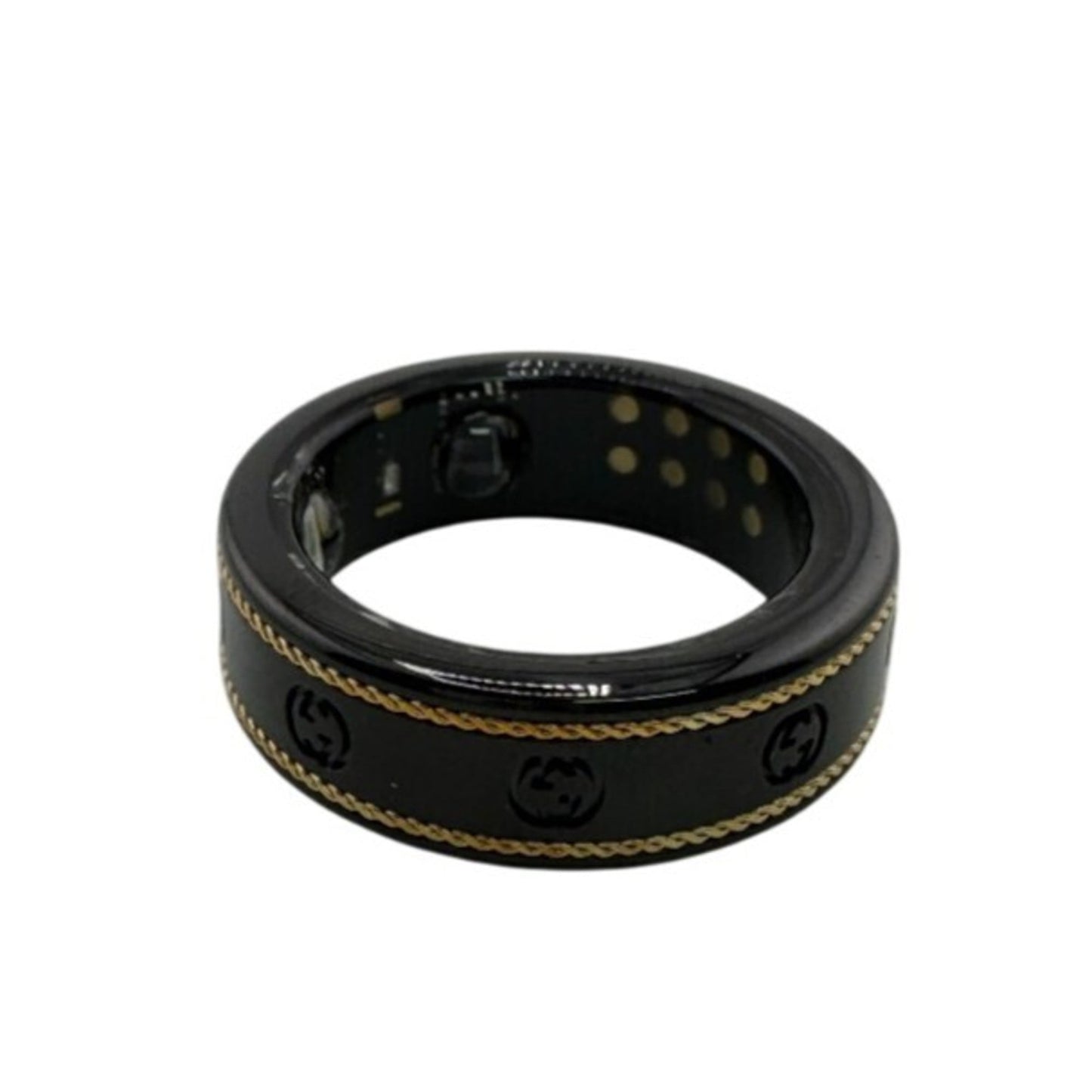 Gucci Gold Black Titanium Band Ring