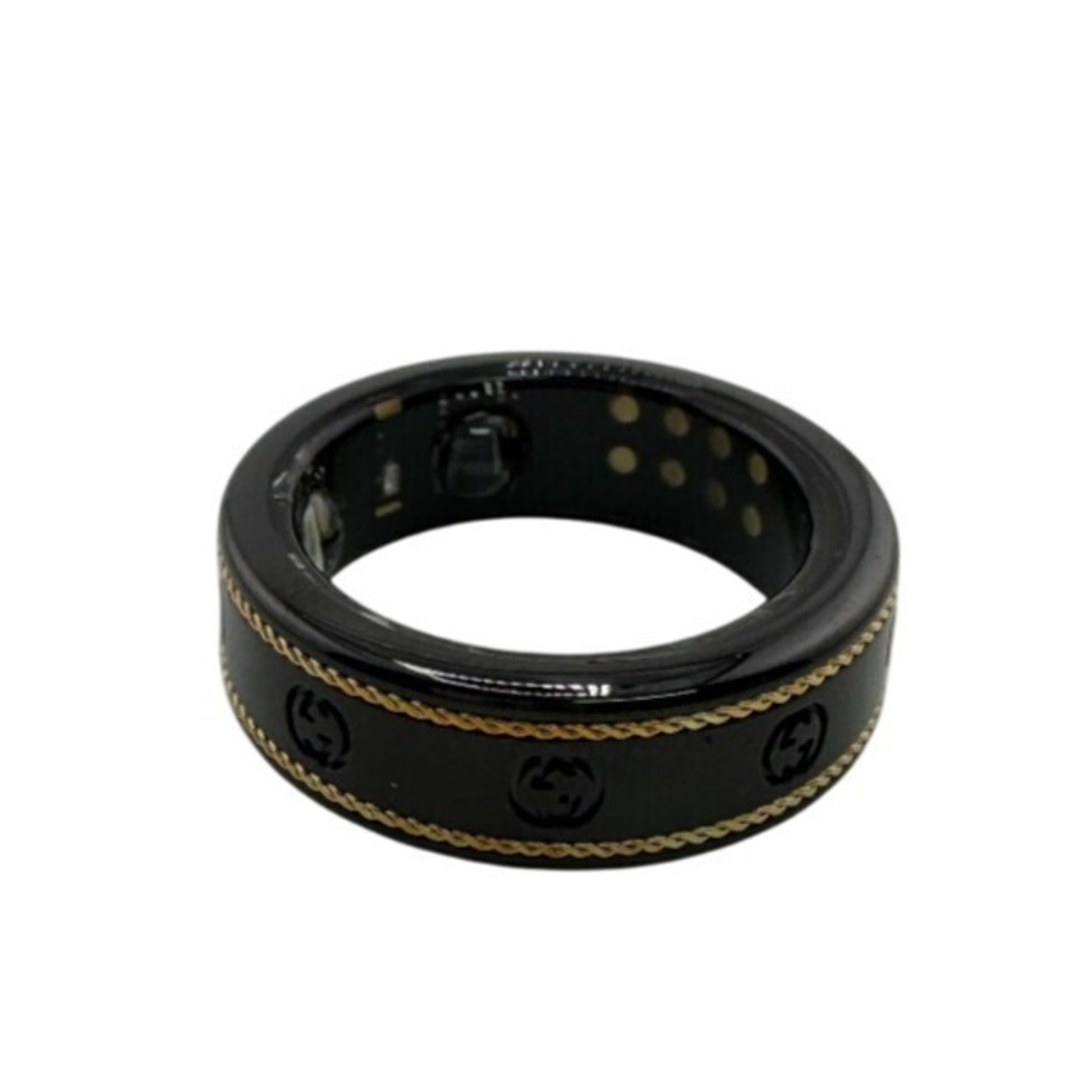 Gucci Gold Black Titanium Band Ring