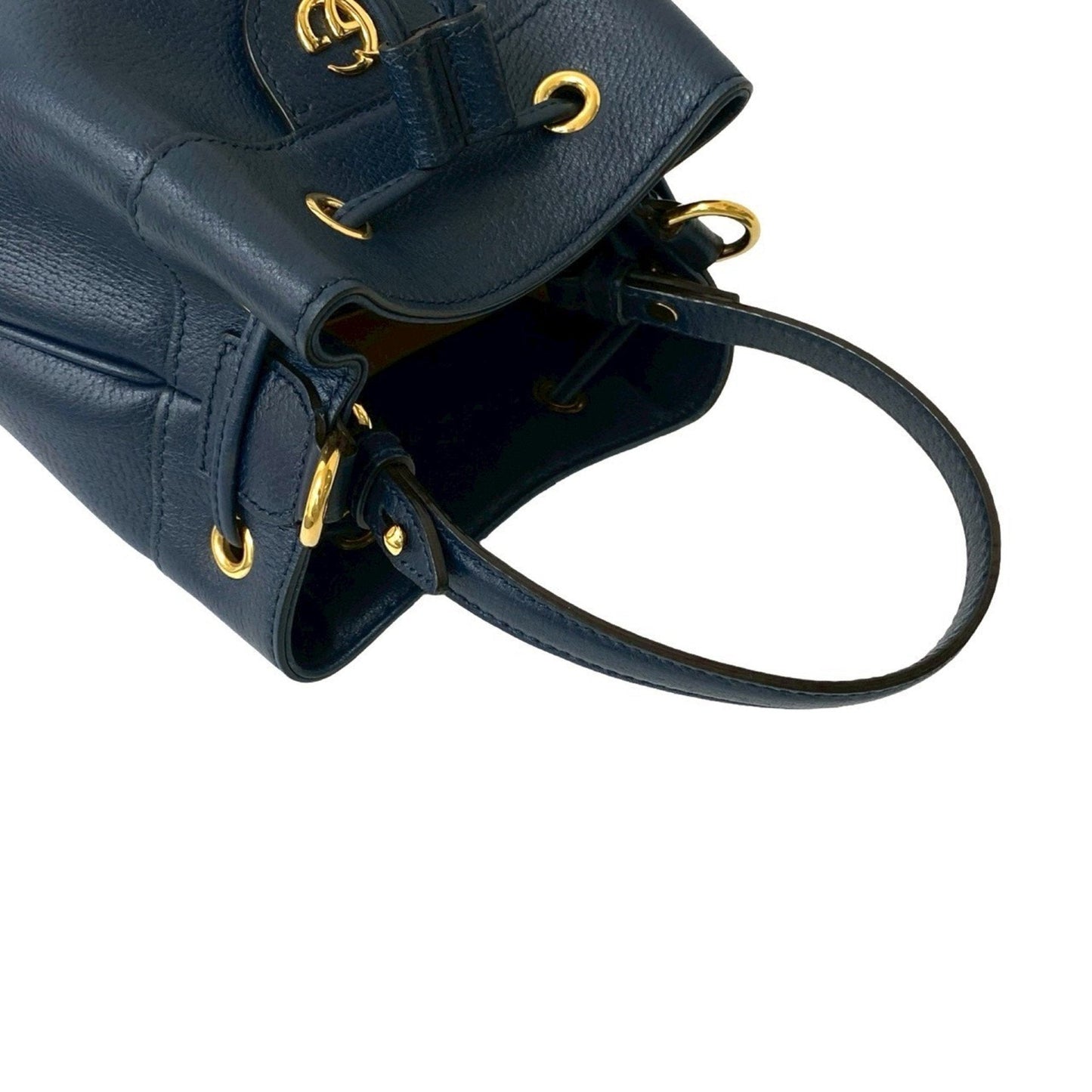 Gucci Navy Red Color Leather Shoulder Bag