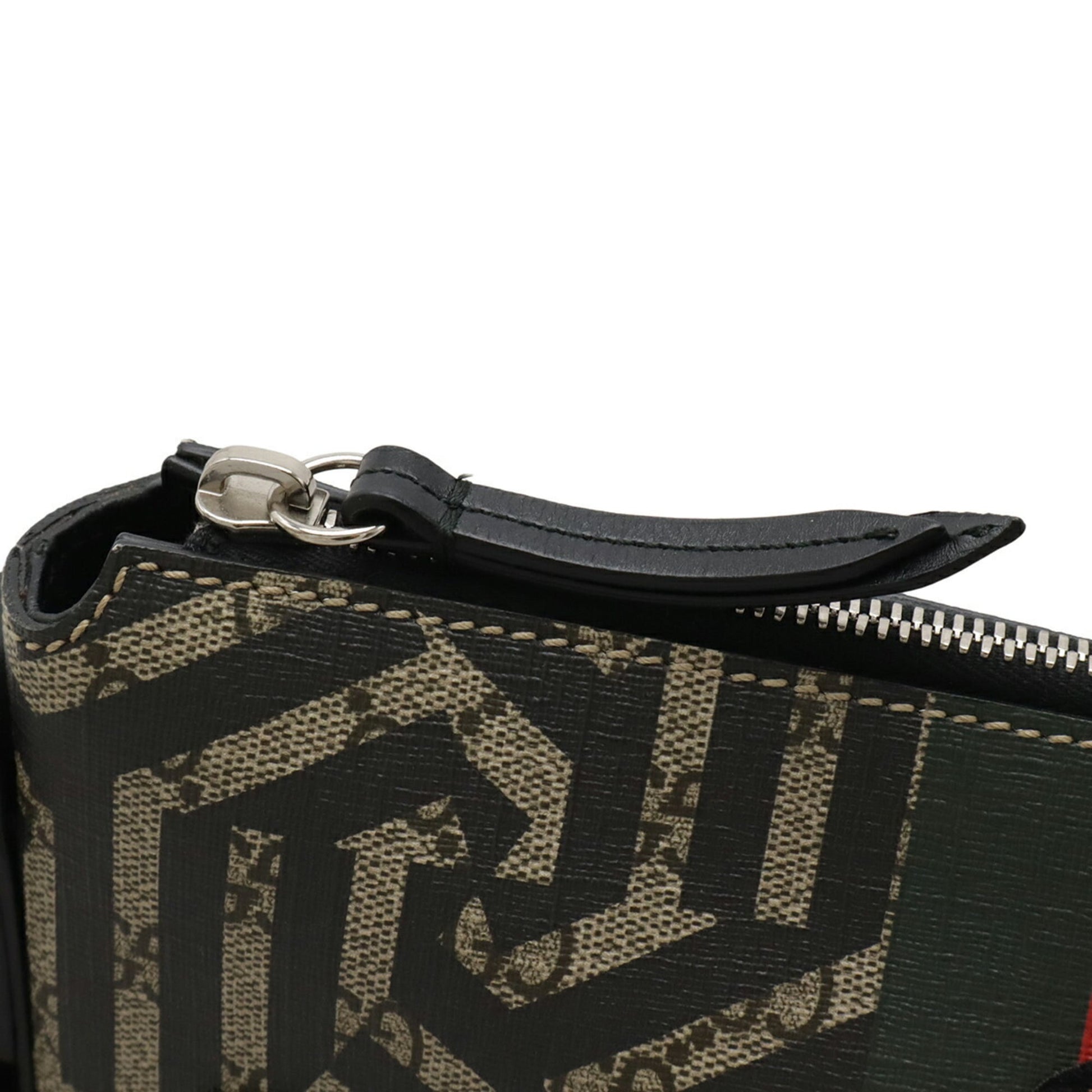 Gucci Beige Black Green Red Color Gg Supreme Leather Shoulder Bag