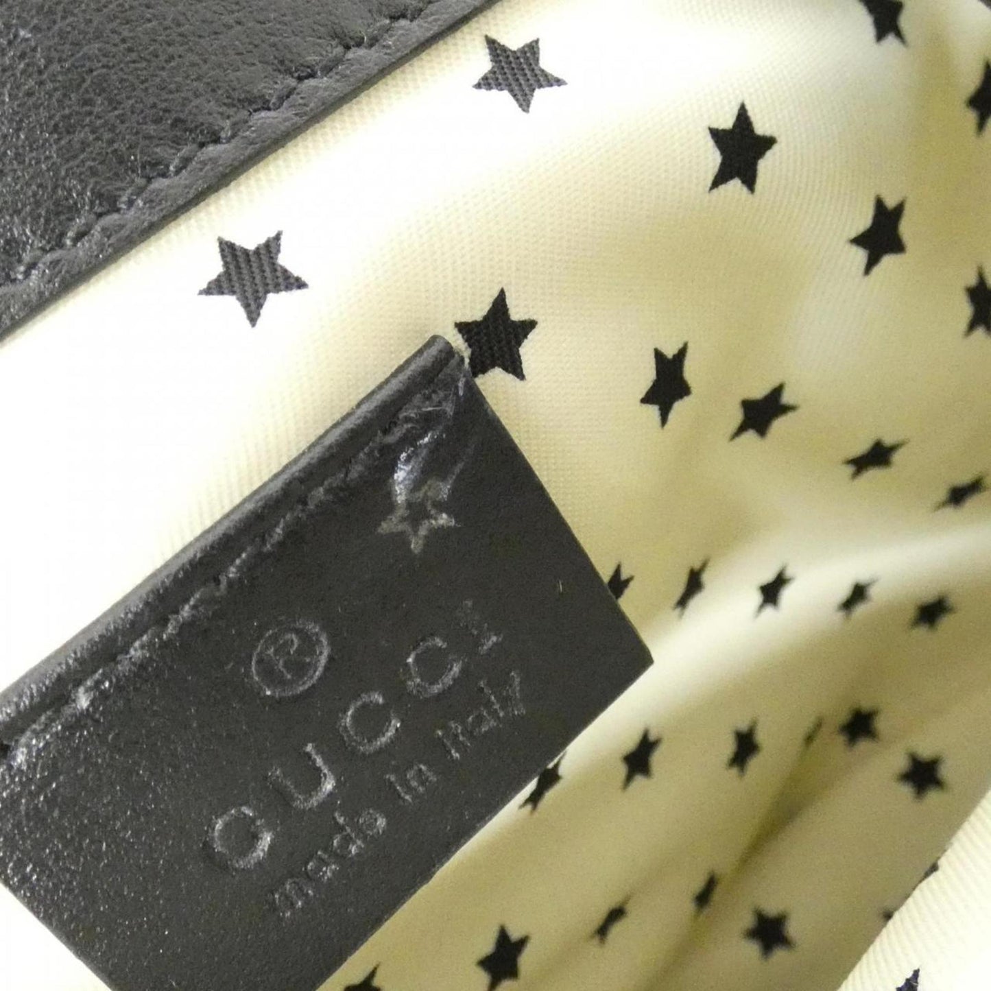 Gucci Black Gold Leather Fanny Pack