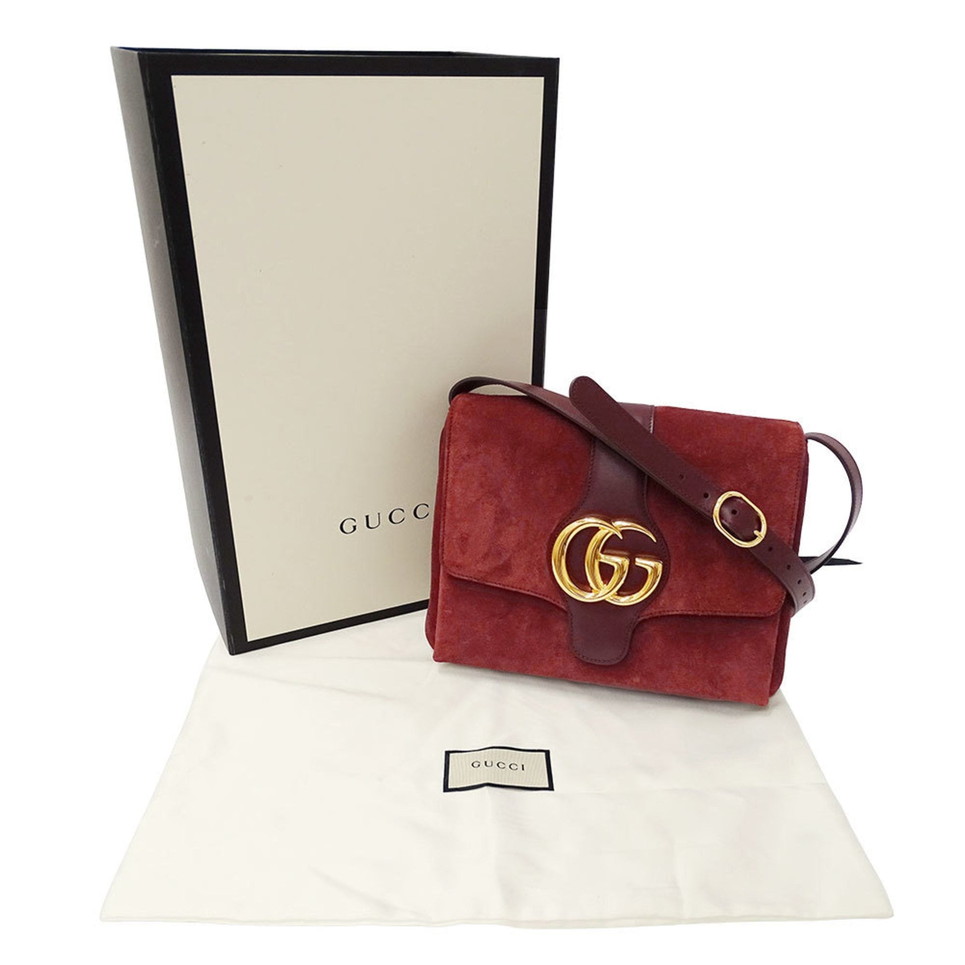 Gucci Bordeaux Suede Shoulder Bag