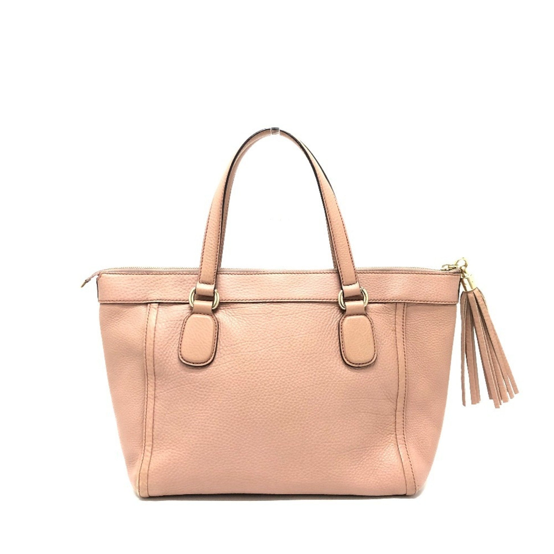 Gucci Pink Beige Leather Handbag