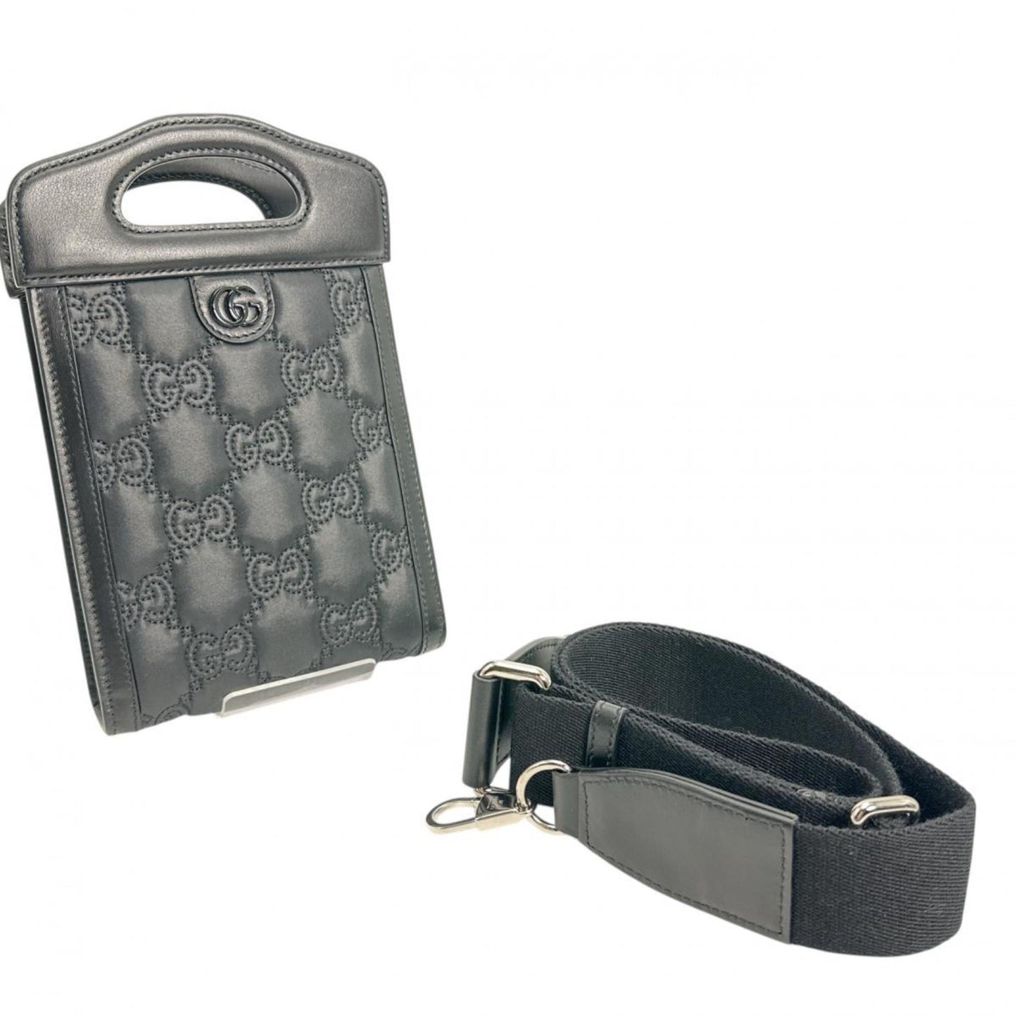 Gucci Black Nylon Leather Shoulder Bag
