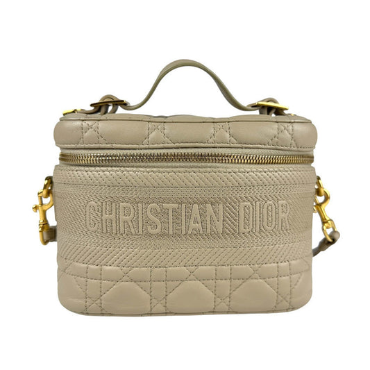 Dior Handbag Christian Shoulder Bag 5 Leather Beige