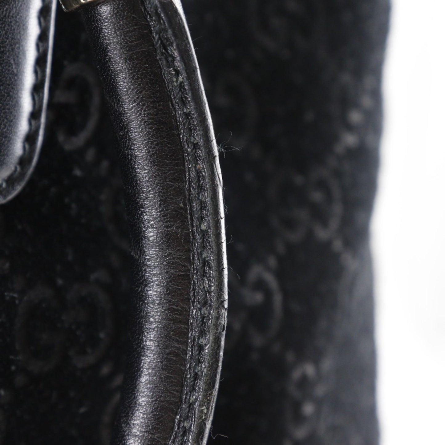 Gucci Black Suede Tote Bag