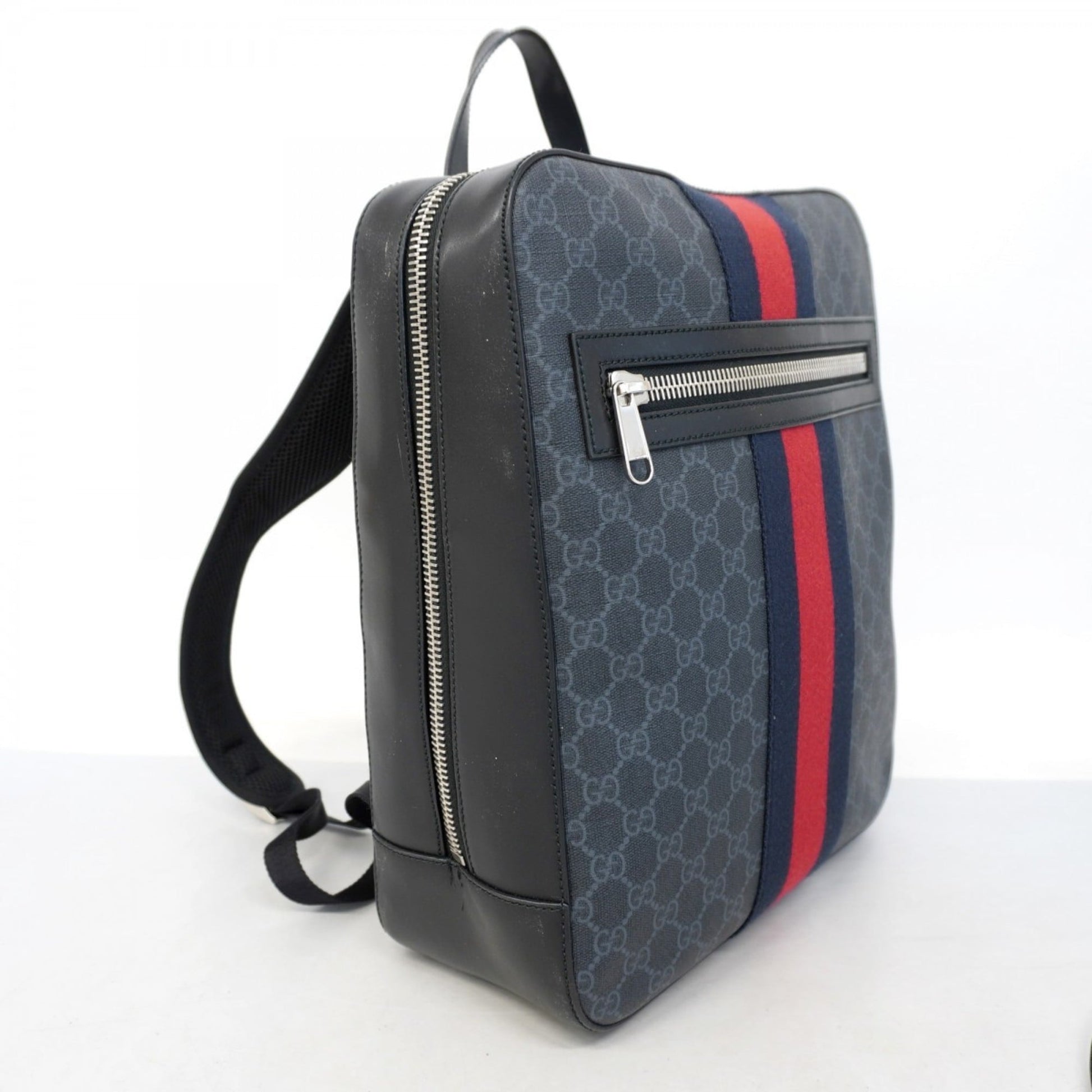Gucci Black Gray Pvc Backpack