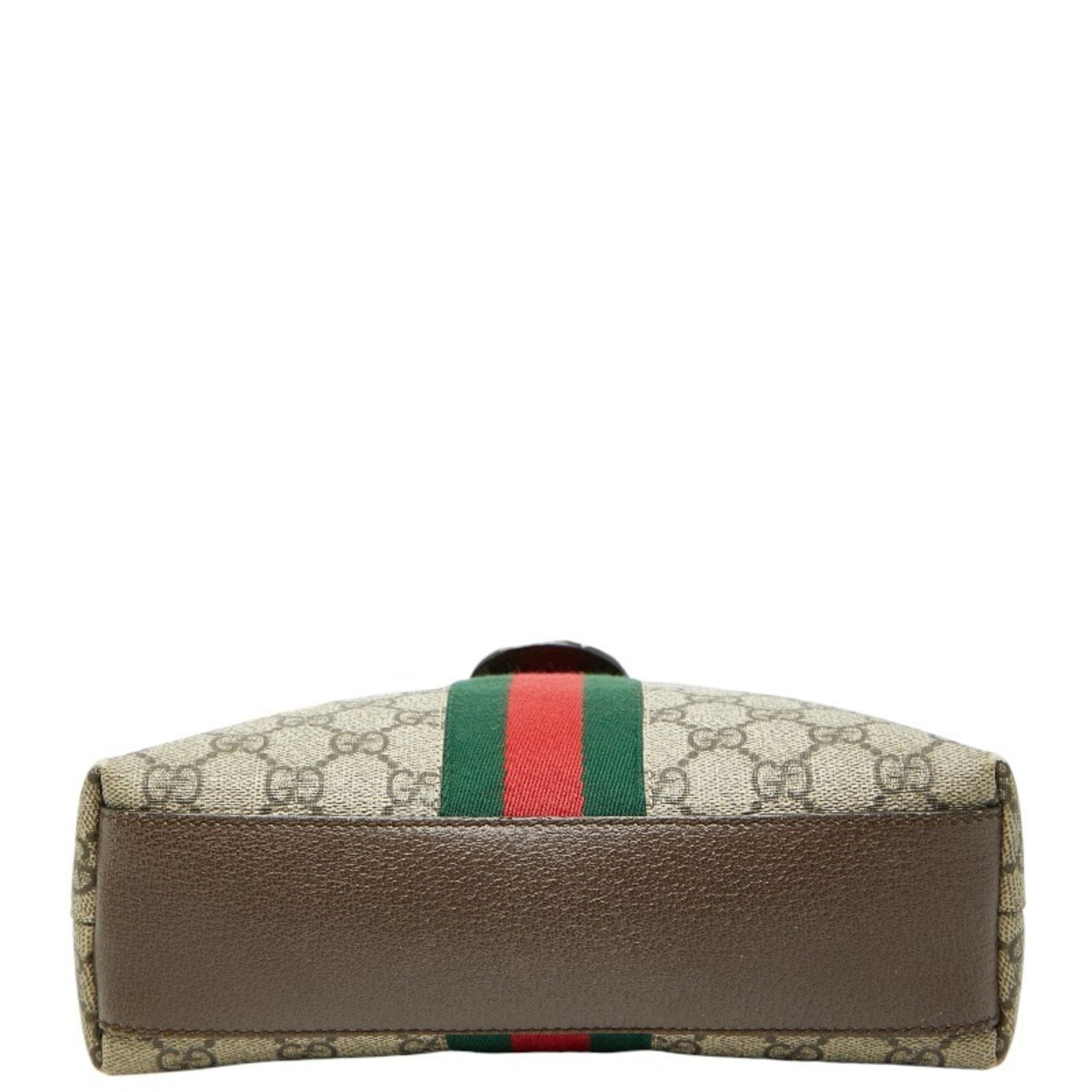 Gucci Beige Brown Suede Leather Shoulder Bag