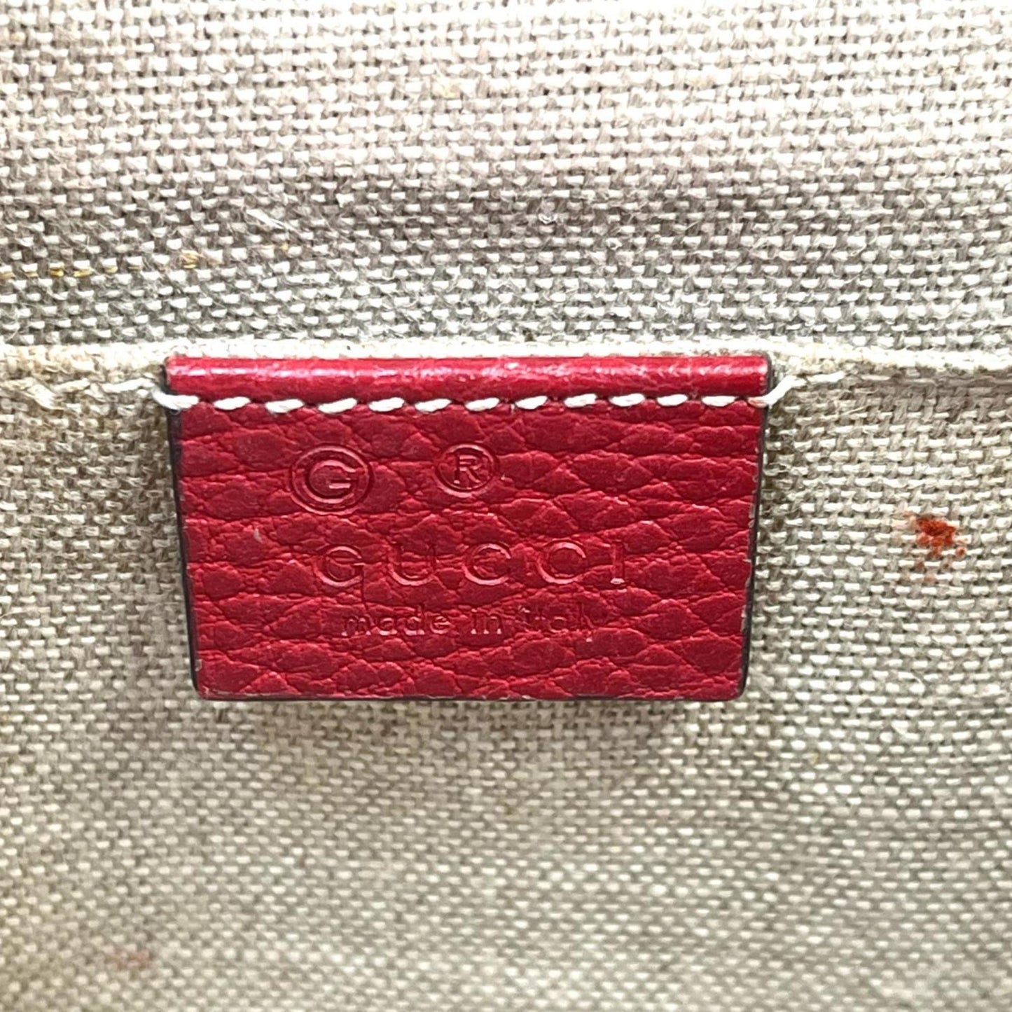 Gucci Red Color Leather Shoulder Bag