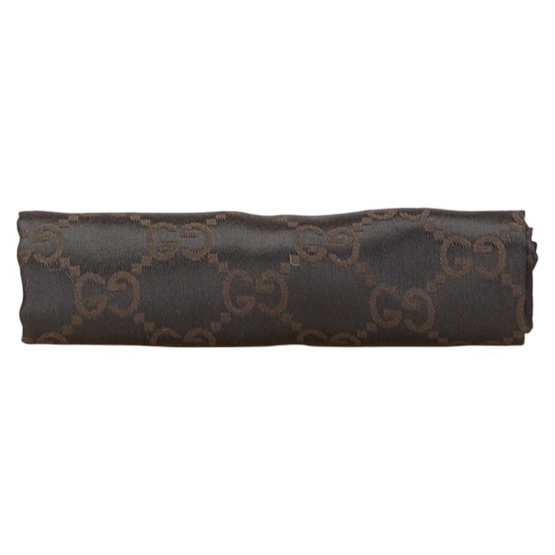 Gucci Black Leather Nylon Canvas Shoulder Bag