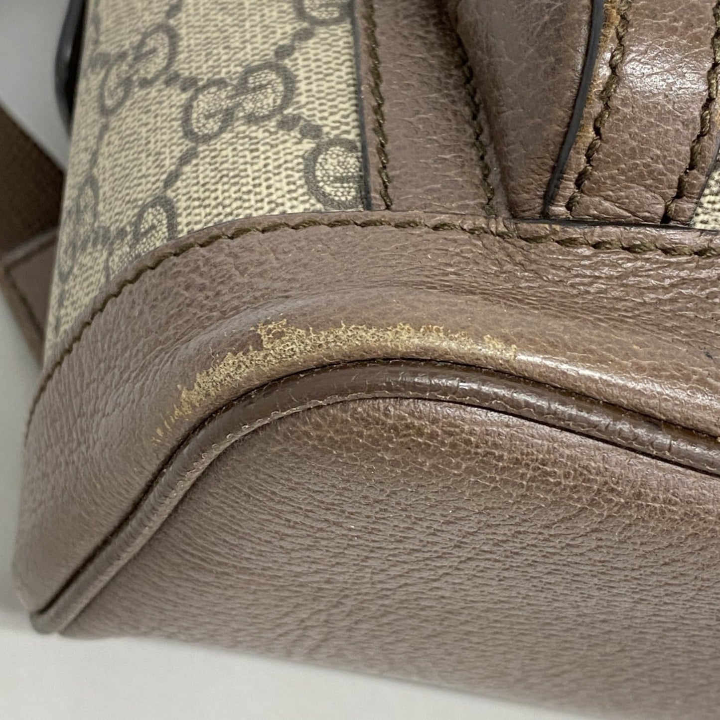 Gucci Brown Pvc Leather Backpack