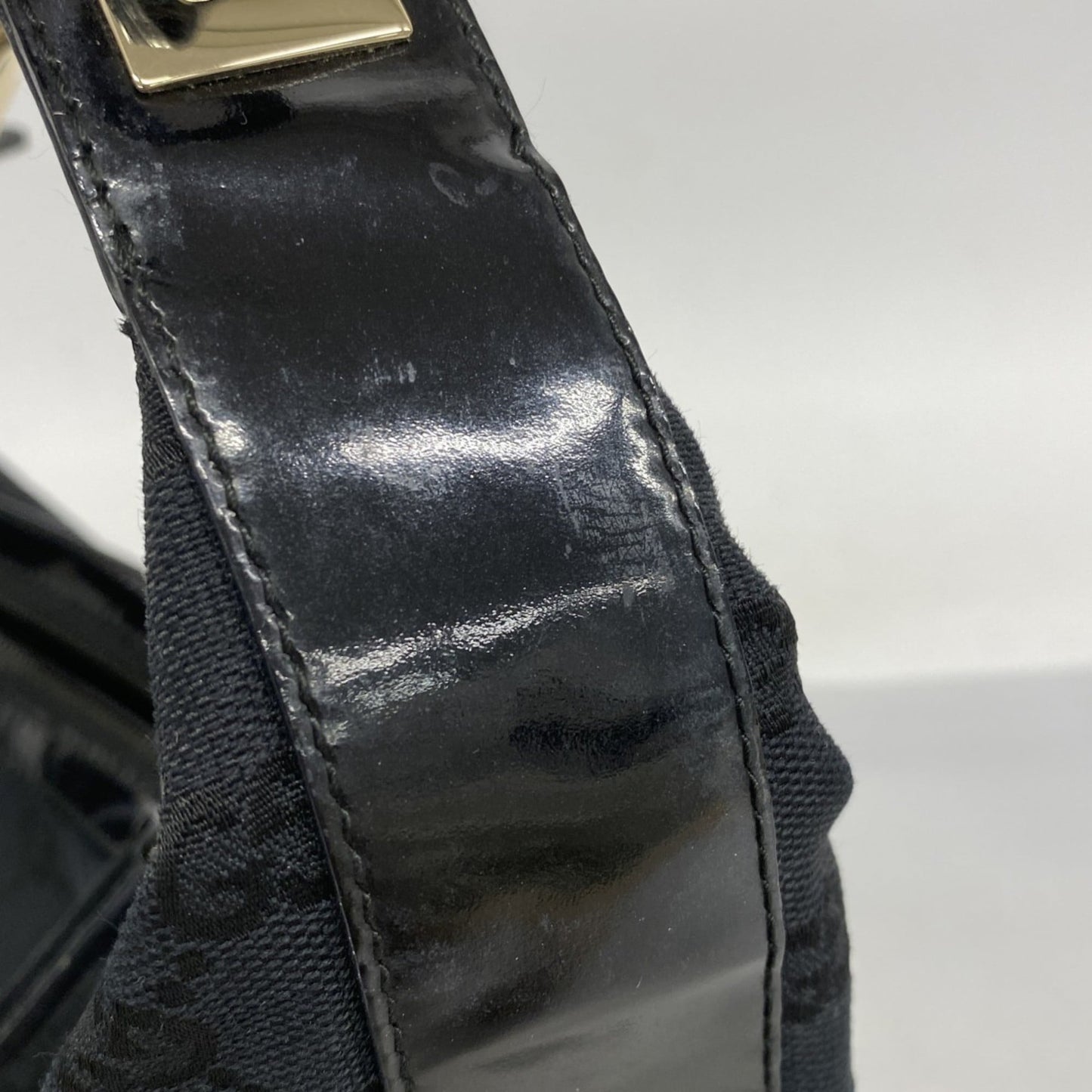 Gucci Black Canvas Shoulder Bag
