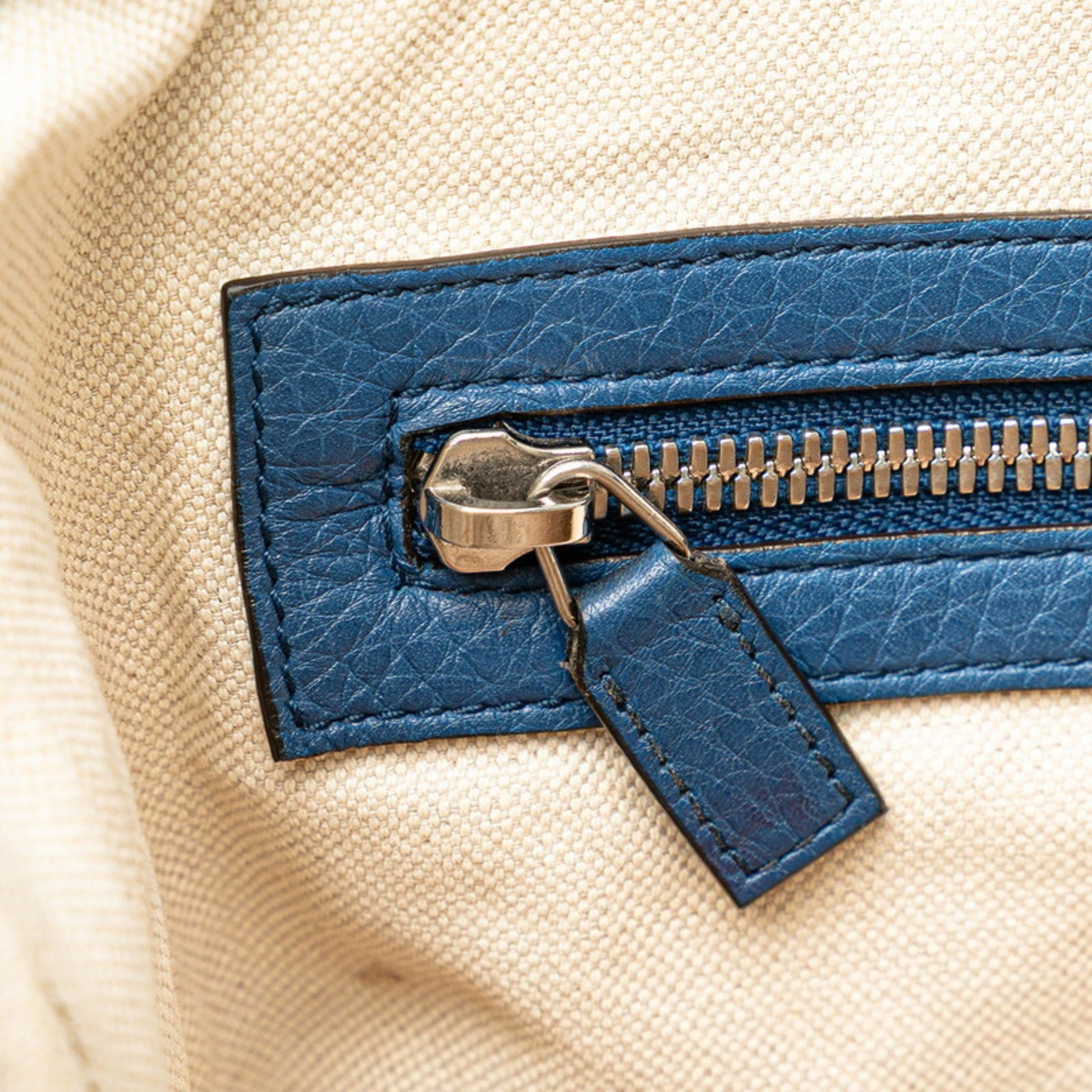 Gucci Blue Leather Shoulder Bag