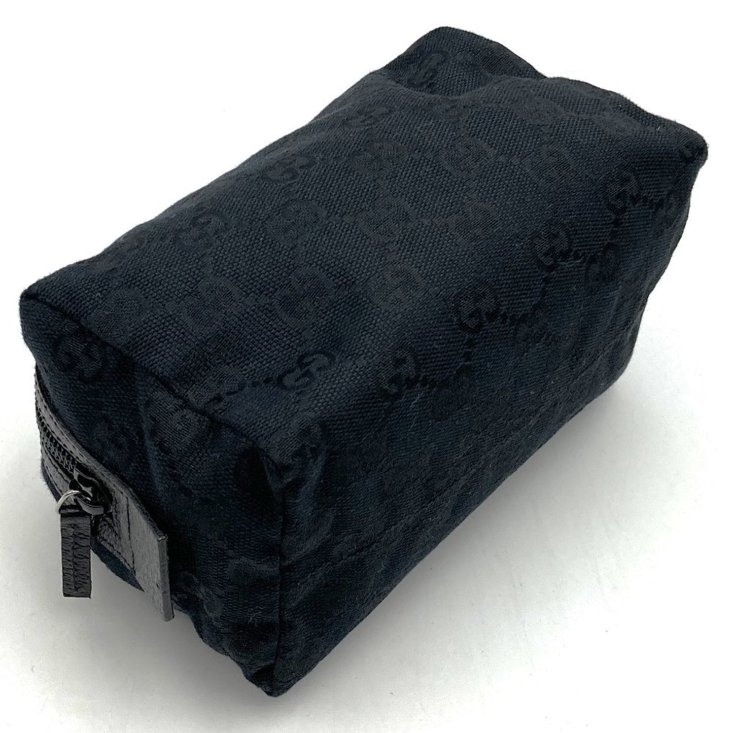 Gucci Black Gg Canvas Pouch