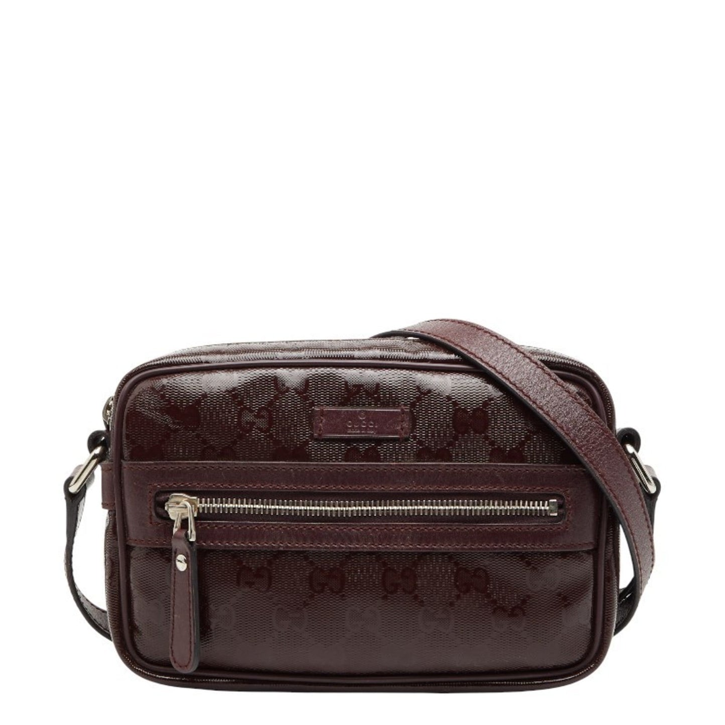 Gucci Purple Gg Imprimé Leather Shoulder Bag