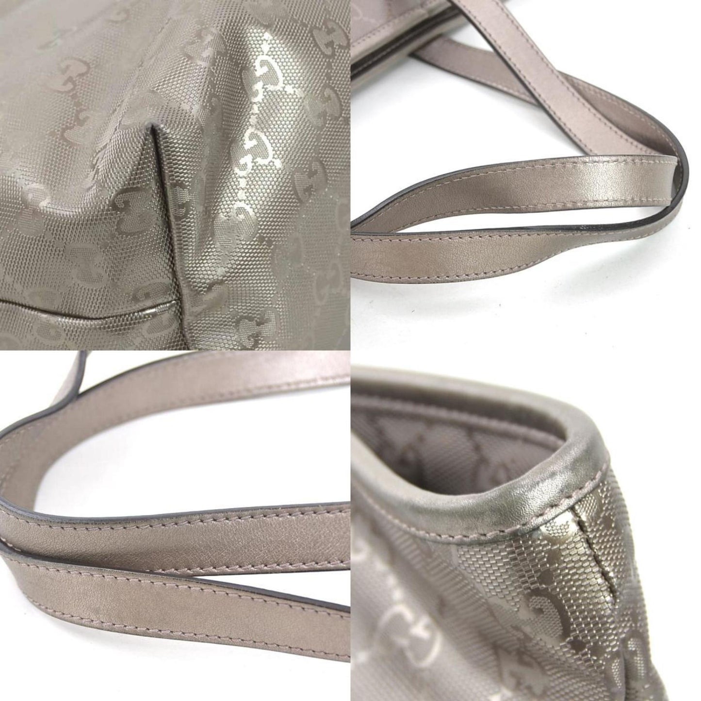 Gucci Gg Imprimé Metallic Brown Gg Imprimé Handbag