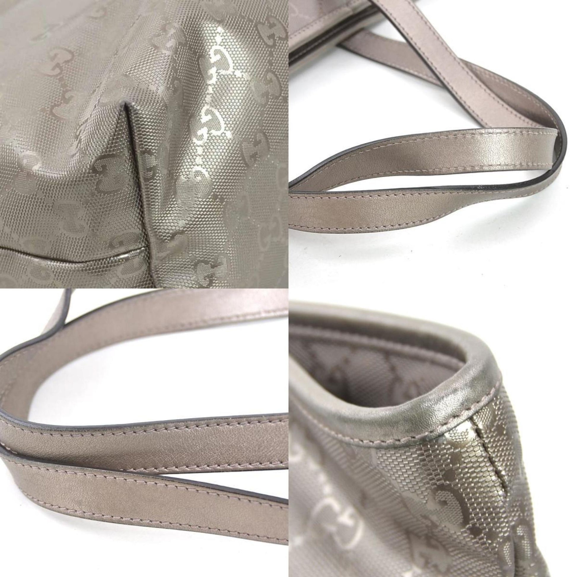 Gucci Gg Imprimé Metallic Brown Gg Imprimé Handbag